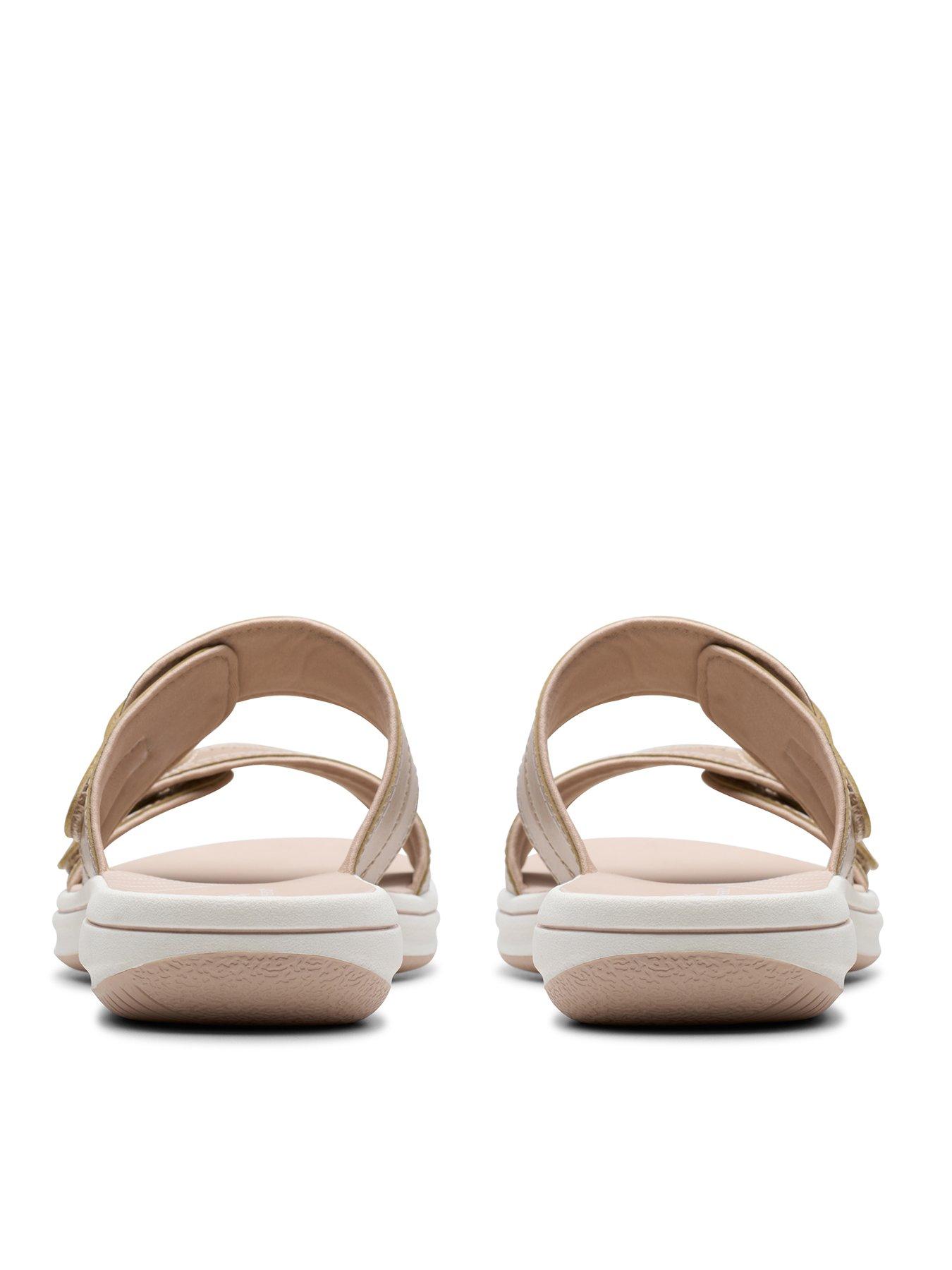  image of clarks-brinkley-maye-cushion-soft-sandal-sand