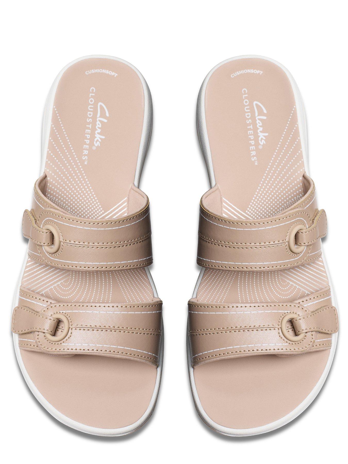  image of clarks-brinkley-maye-cushion-soft-sandal-sand