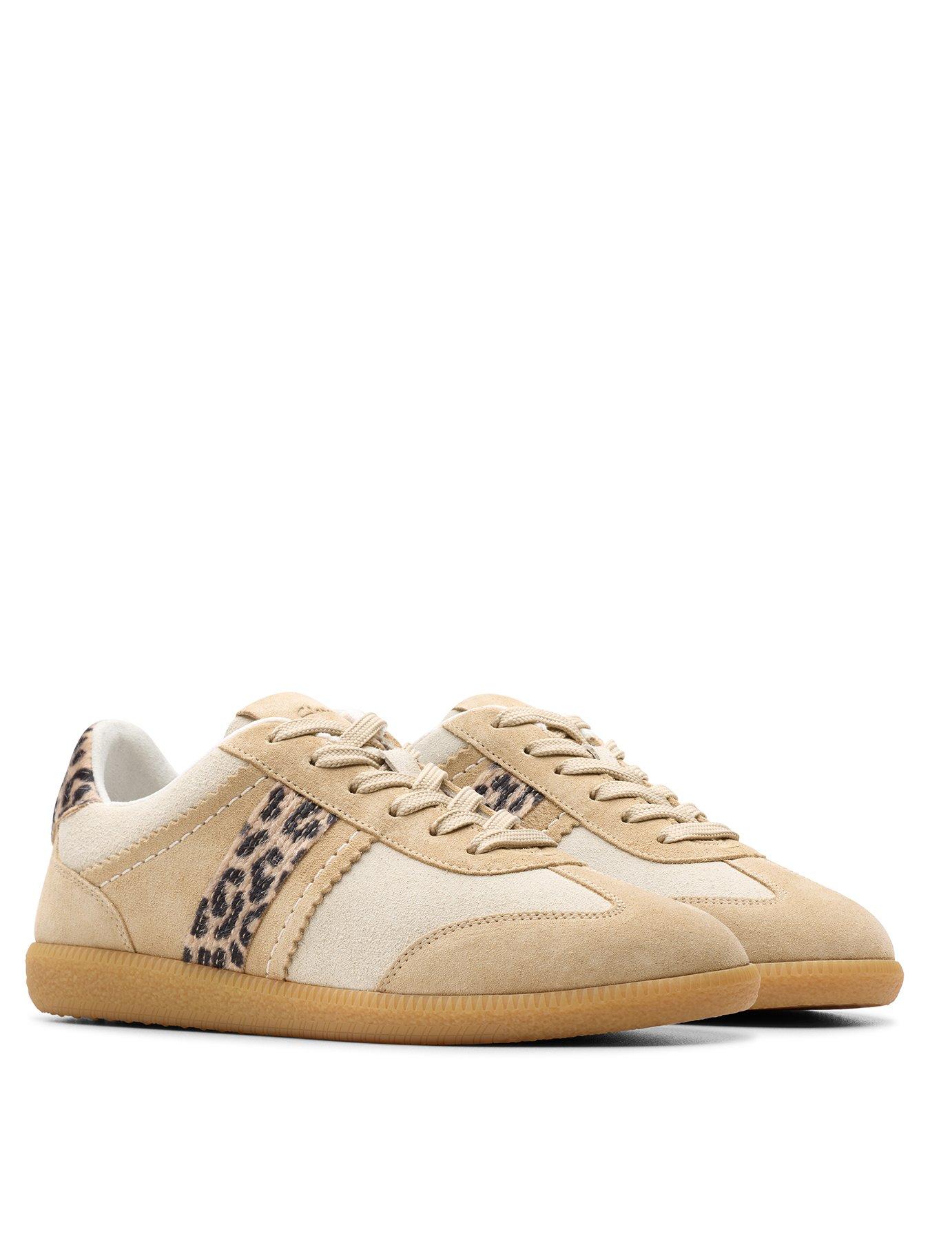  image of clarks-stara-walk-suede-trainers-sandleopard