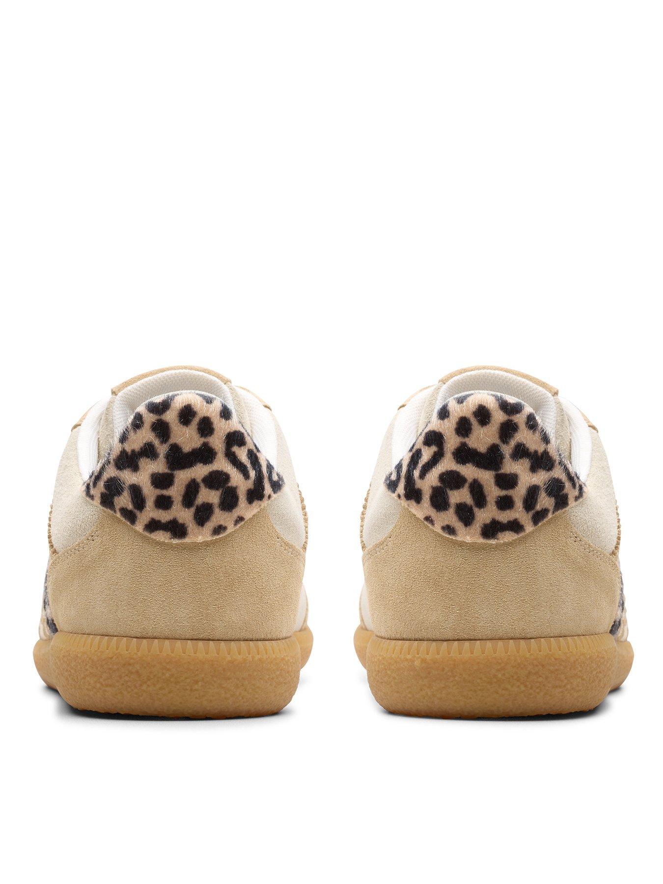  image of clarks-stara-walk-suede-trainers-sandleopard