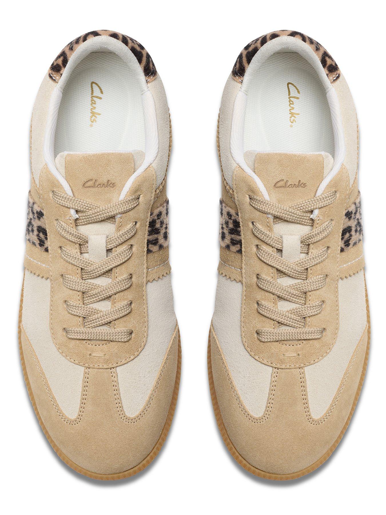  image of clarks-stara-walk-suede-trainers-sandleopard