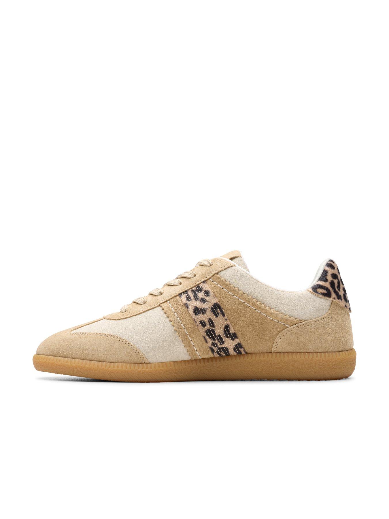  image of clarks-stara-walk-suede-trainers-sandleopard