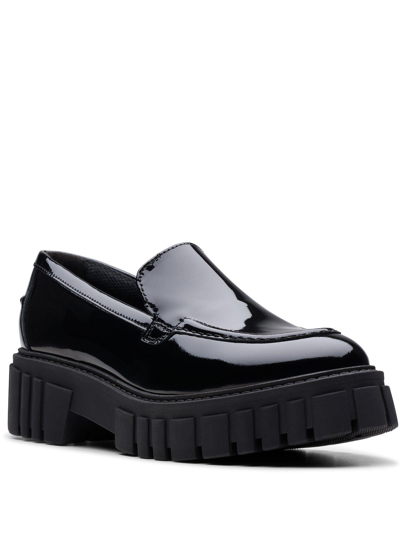  image of clarks-page-chunky-loafer-black