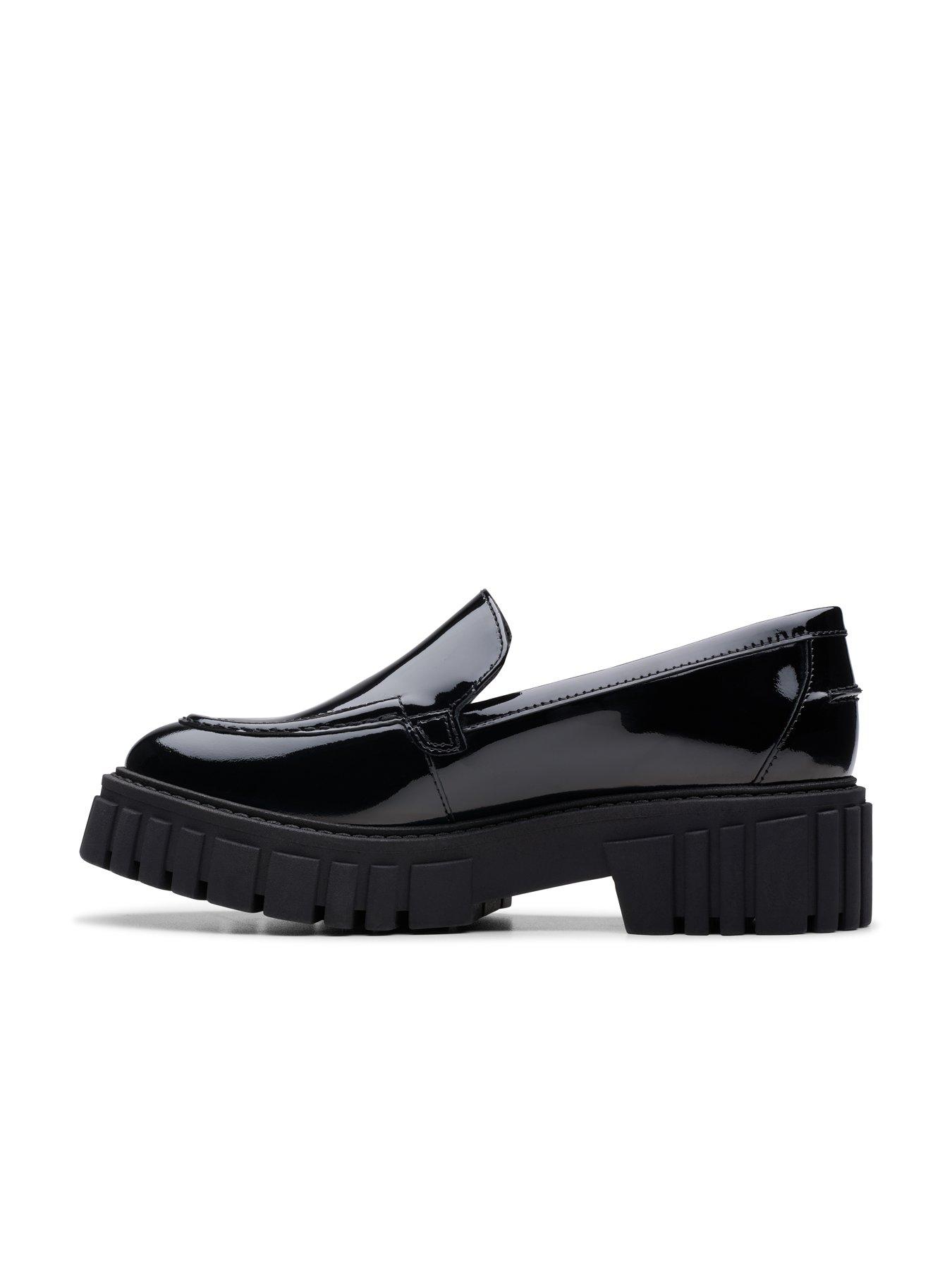  image of clarks-page-chunky-loafer-black