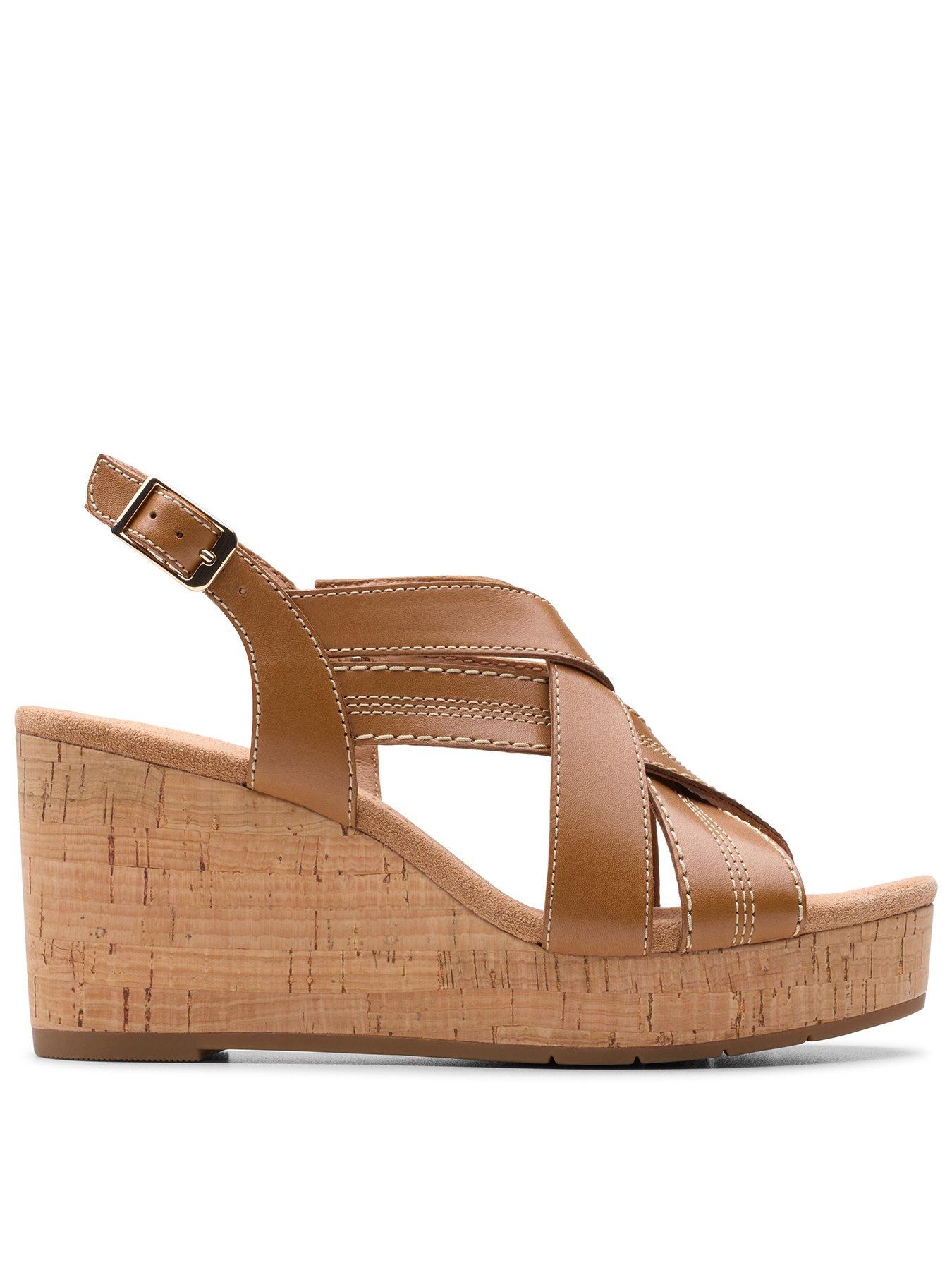 clarks-sabina-sling-leather-wedges-tan