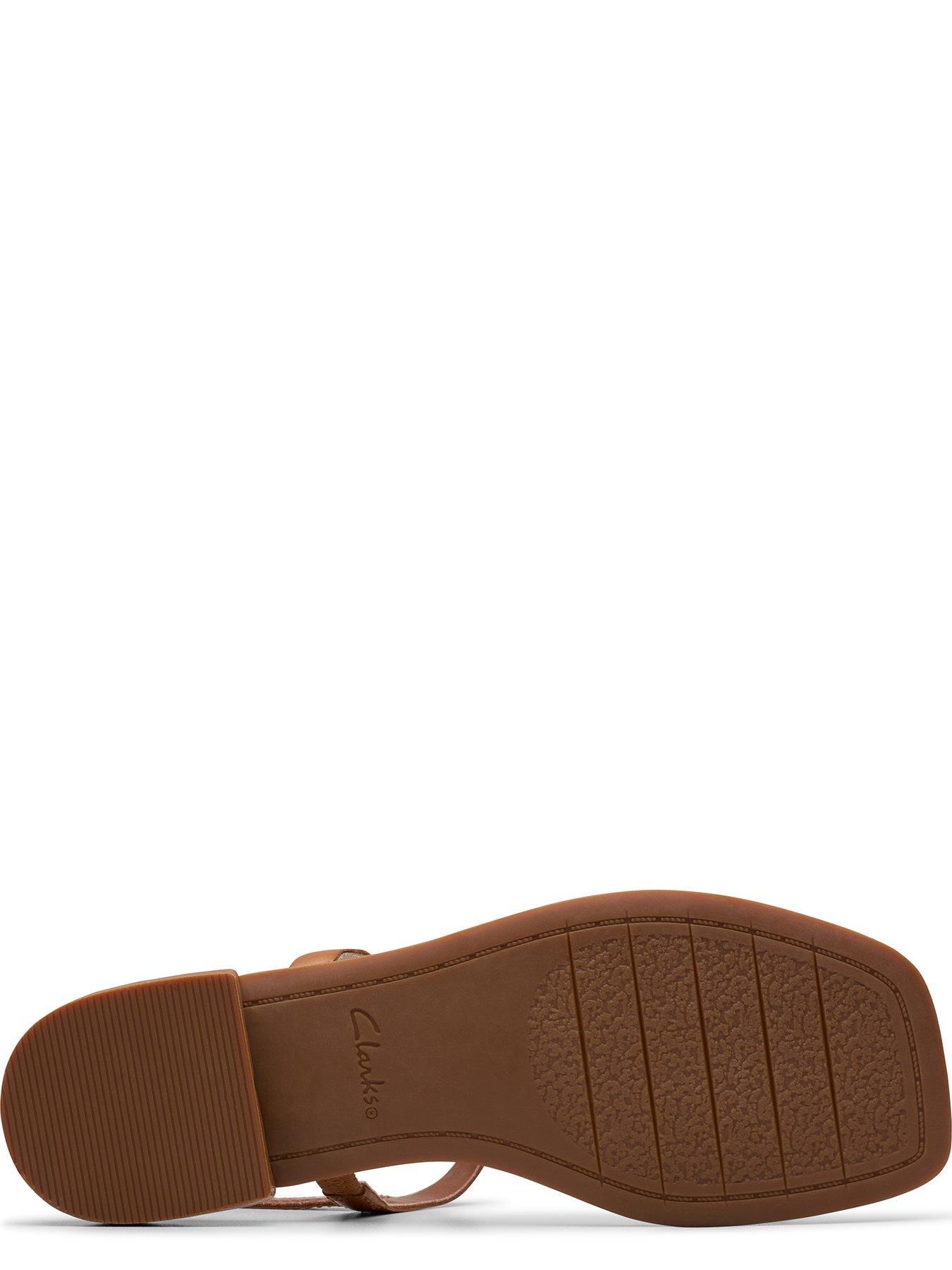  image of clarks-ariany-sling-leather-flat-sandal-tan