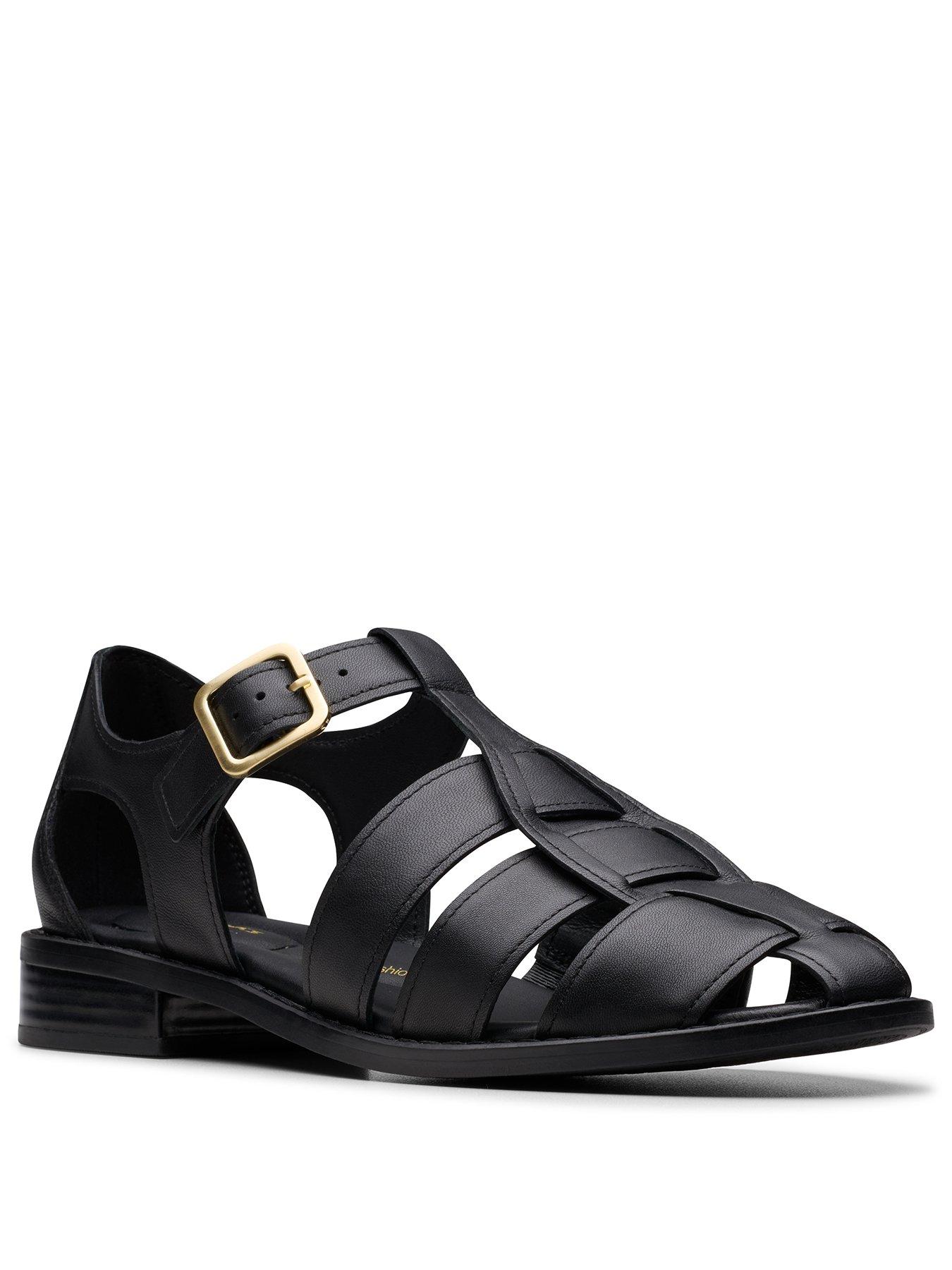  image of clarks-hana-sun-fisherman-sandal-black