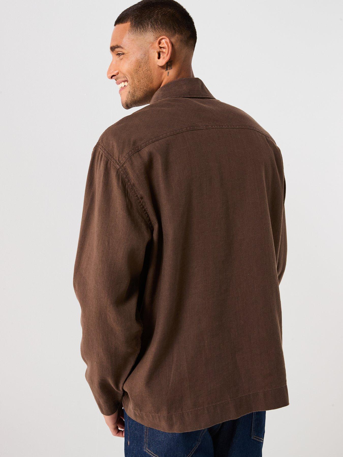 Image 2 of 5 of Selected Homme Tony Relaxed Fit Formal Overshirt - Demitasse