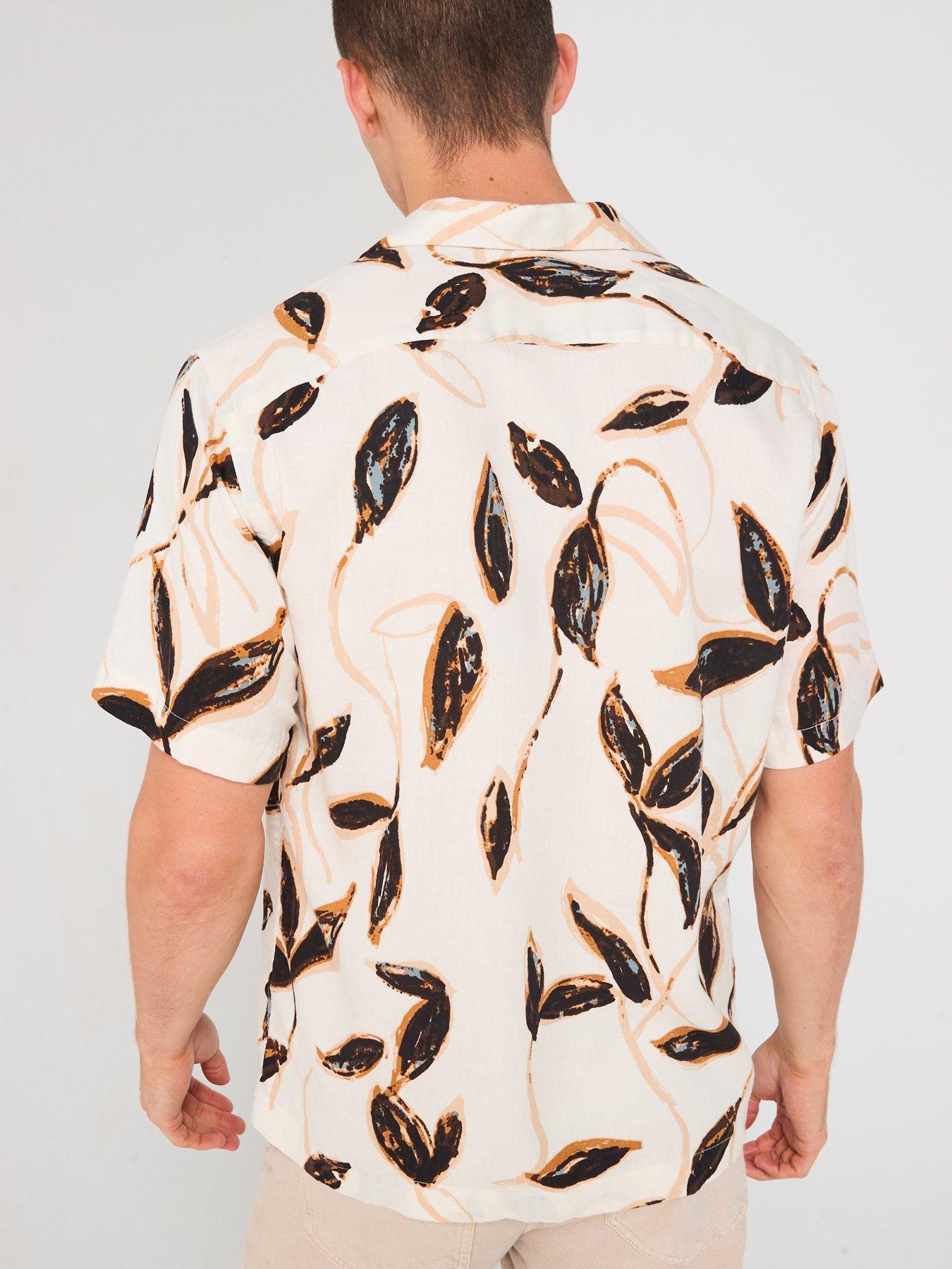 Image 6 of 6 of Selected Homme Noa Short Sleeve Resort Shirt - Beige