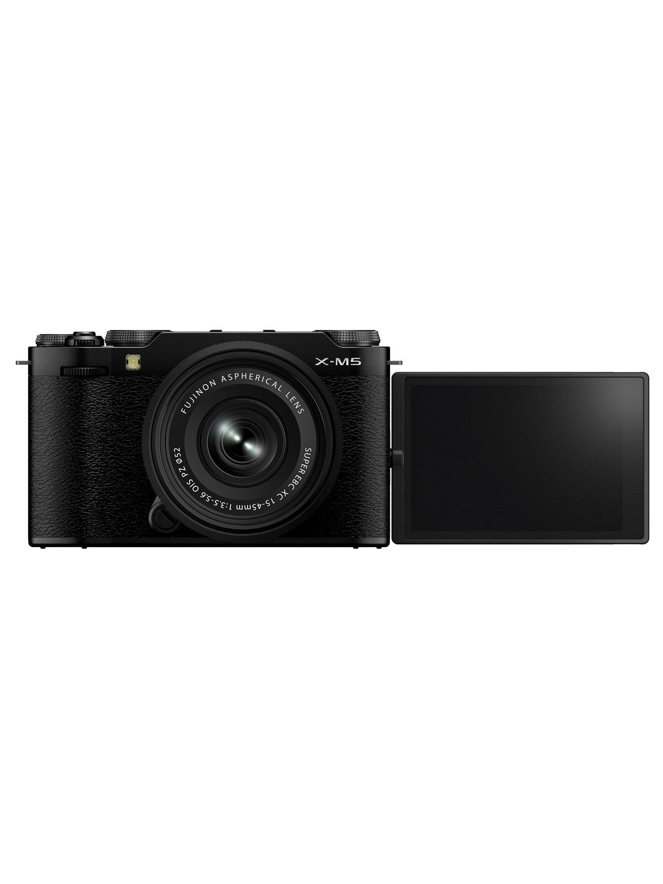  image of fujifilm-x-m5-camera-kit-inc-xc-15-45mm-lens-sandisk-128gb-extreme-pro-sdxc-card-and-system-bag-black