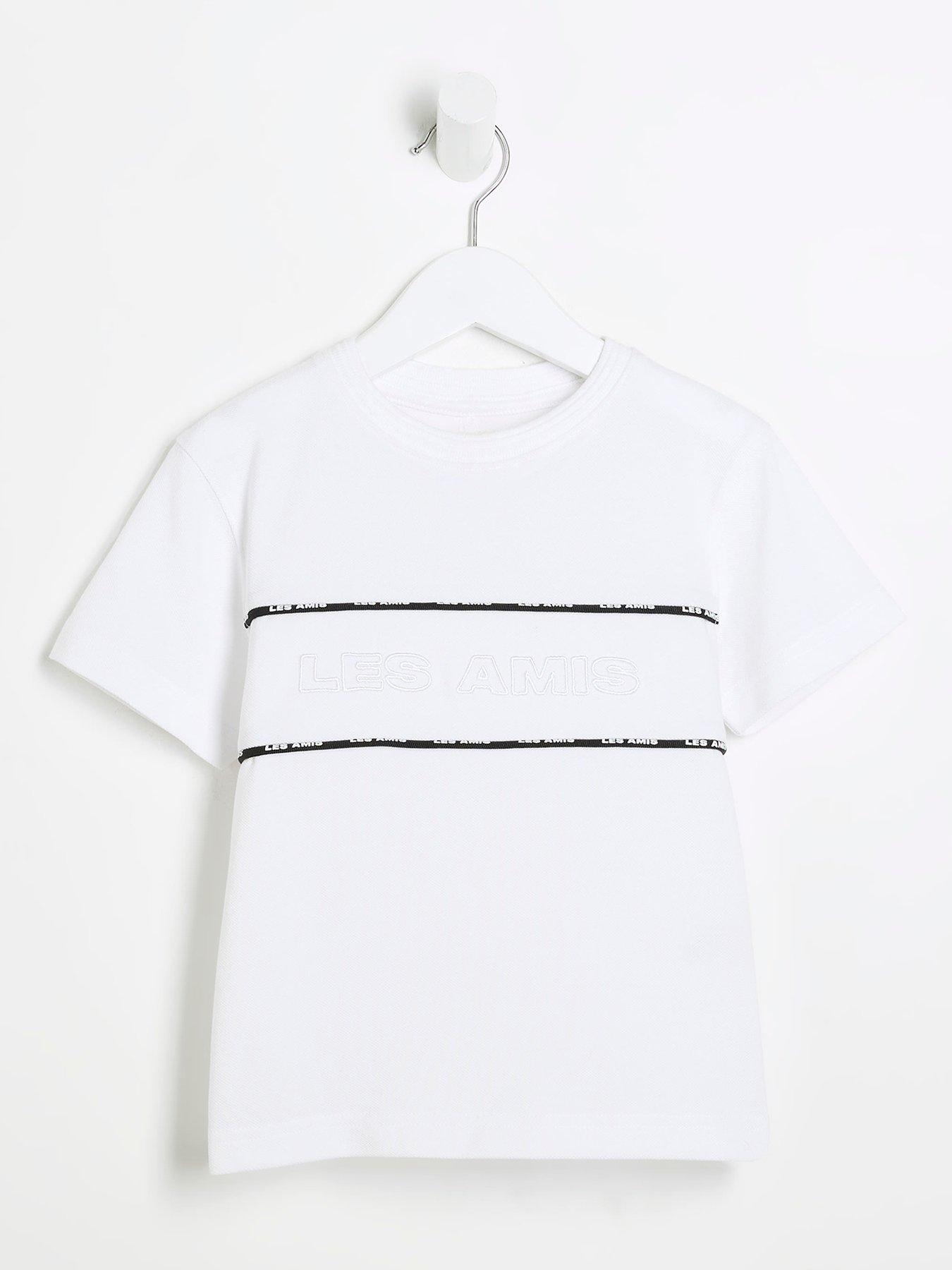  image of river-island-mini-boys-piped-t-shirt-white