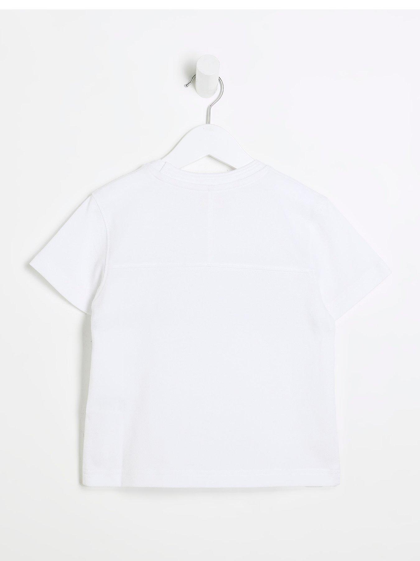  image of river-island-mini-boys-piped-t-shirt-white
