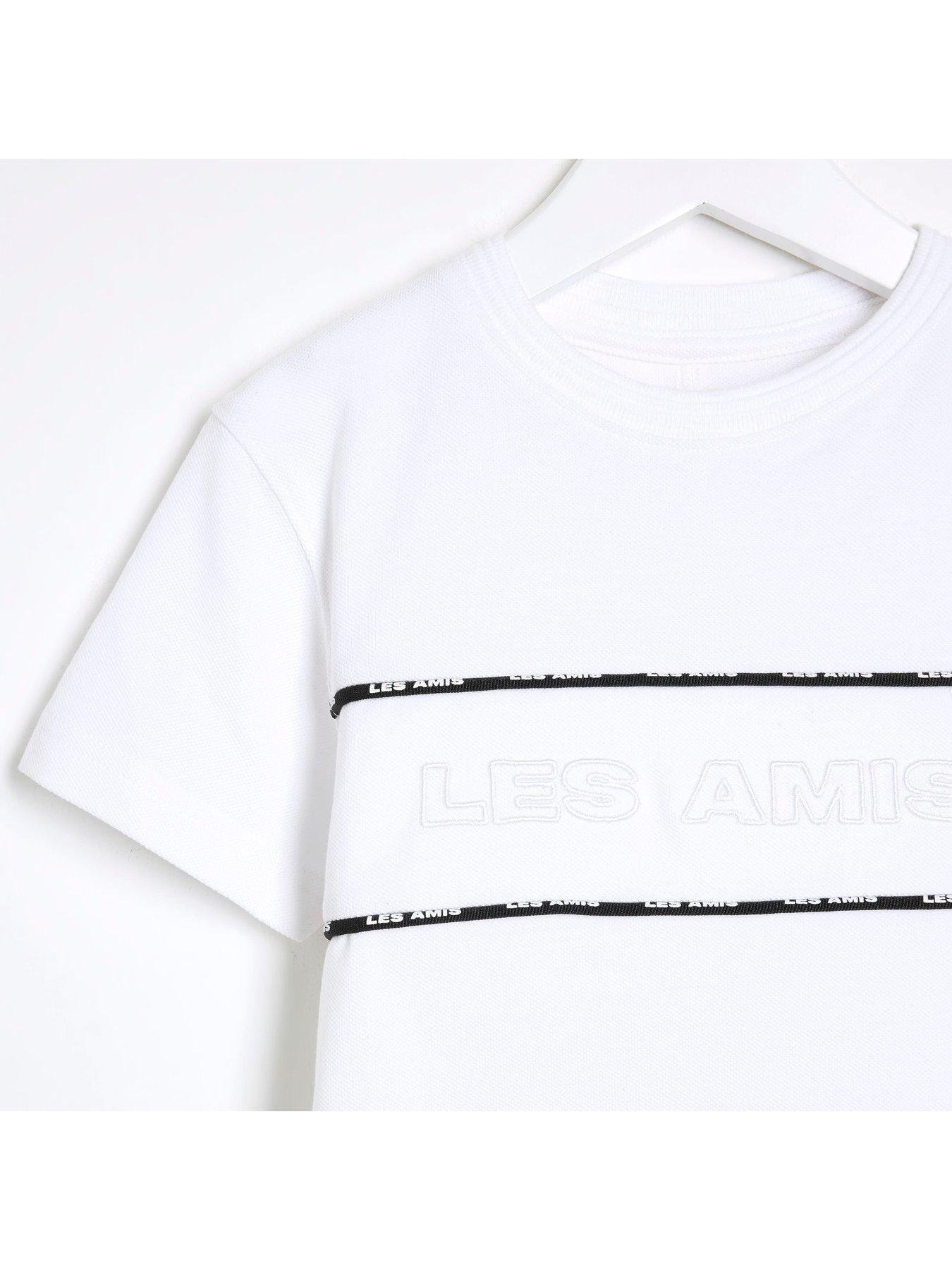  image of river-island-mini-boys-piped-t-shirt-white