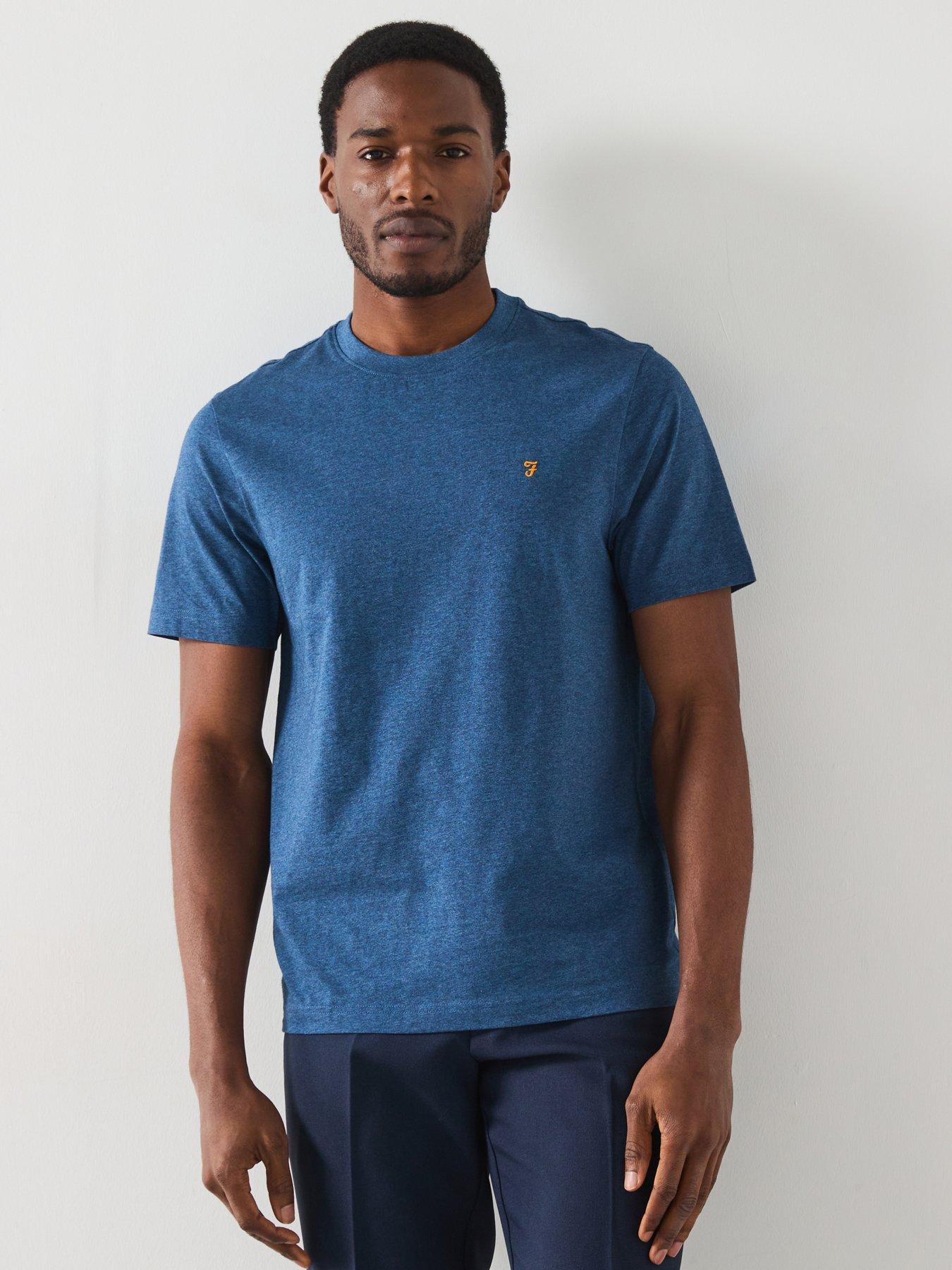 farah-danny-regular-fit-short-sleeve-t-shirt-dark-blue
