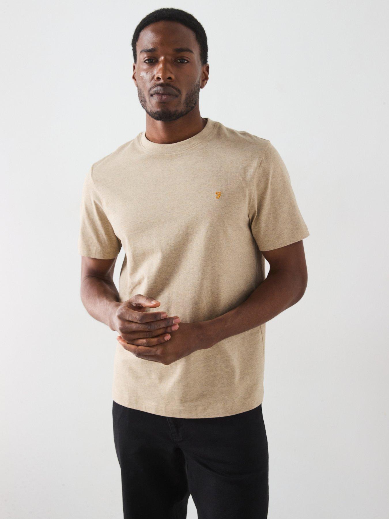 farah-danny-regular-fit-short-sleeve-t-shirt-light-brown