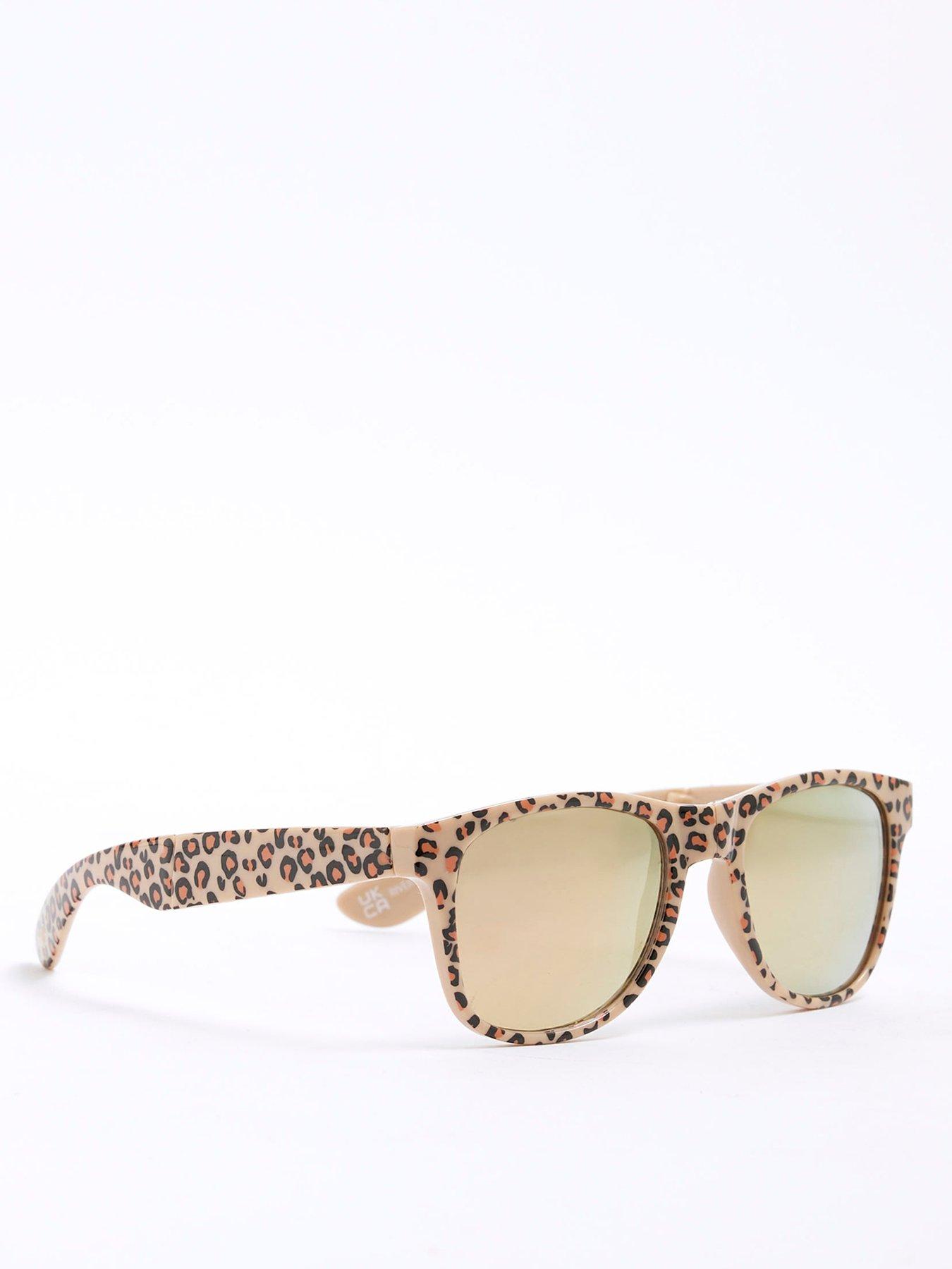  image of river-island-girls-foldable-leopard-sunglasses-leopard-brown