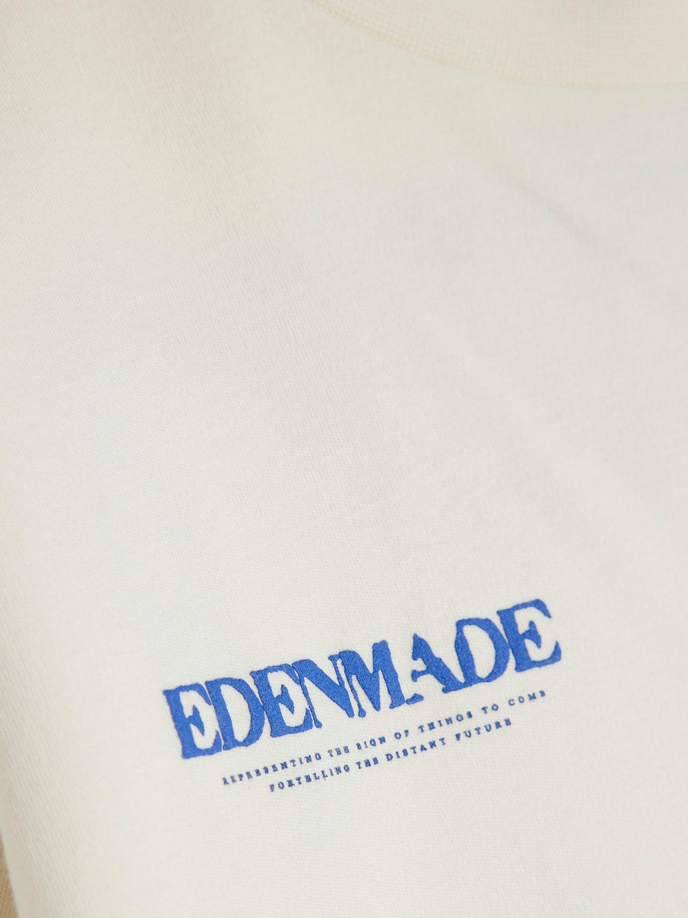  image of river-island-boys-back-print-t-shirt-cream