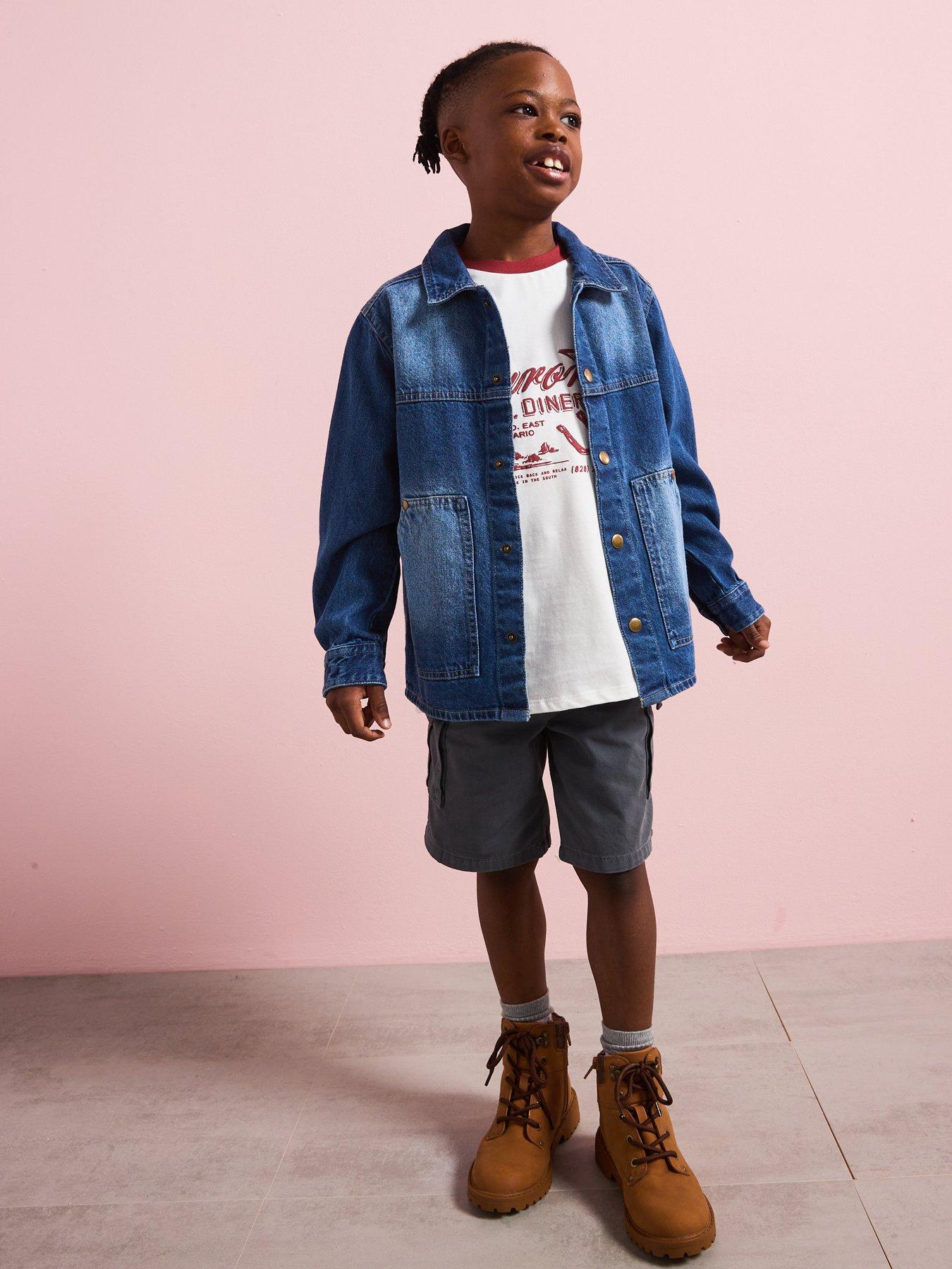river-island-boys-denim-shacket-t-shirt-set-bluecream