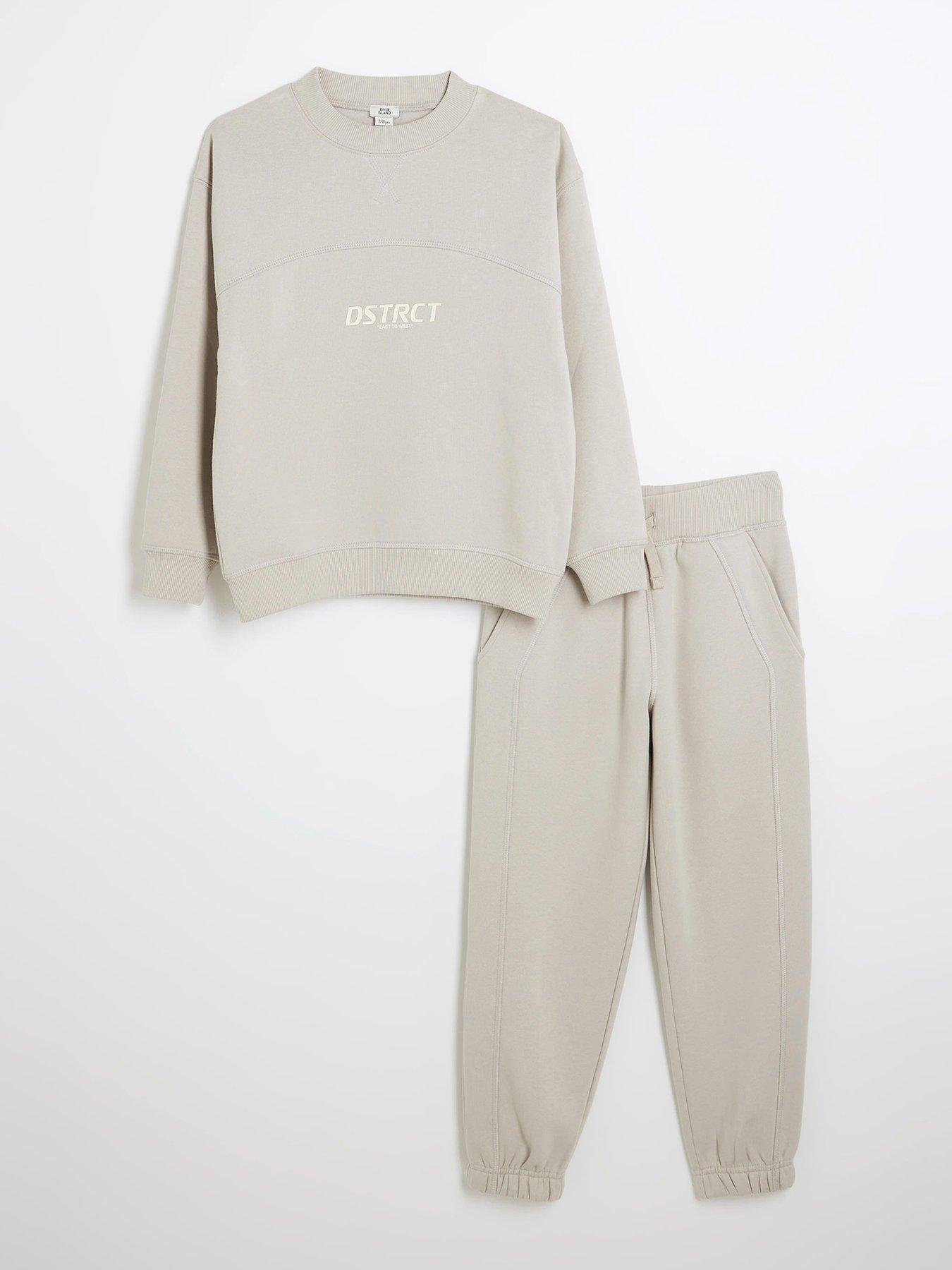 undefined Boys District Sweatshirt Set - Stone