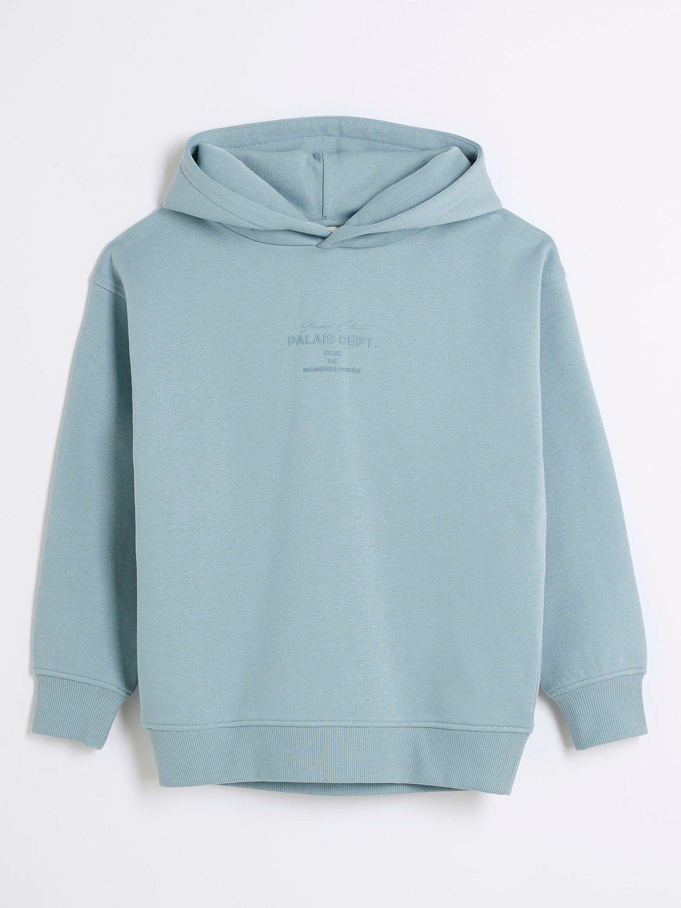  image of river-island-boys-essentials-hoodie-blue