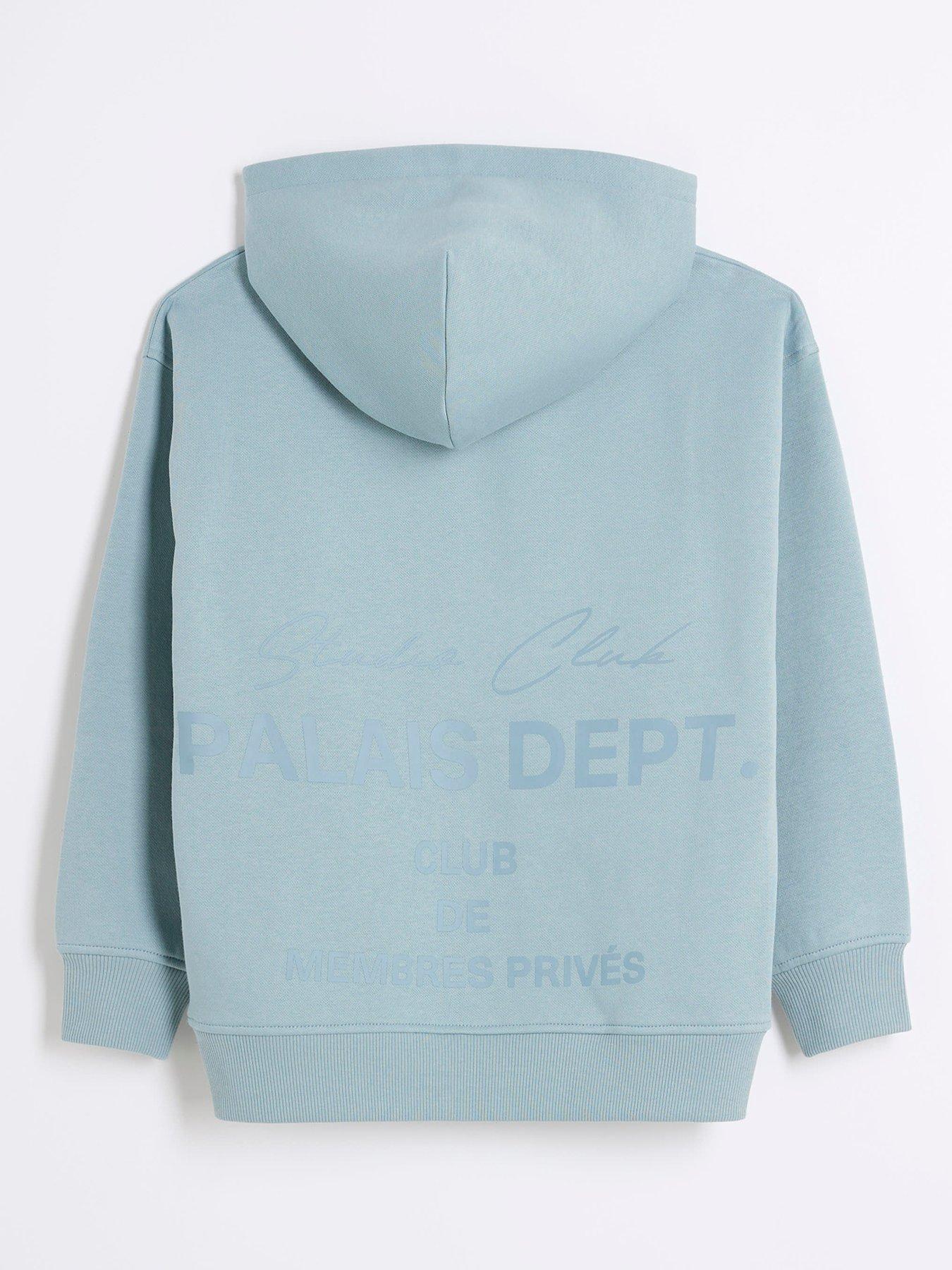  image of river-island-boys-essentials-hoodie-blue