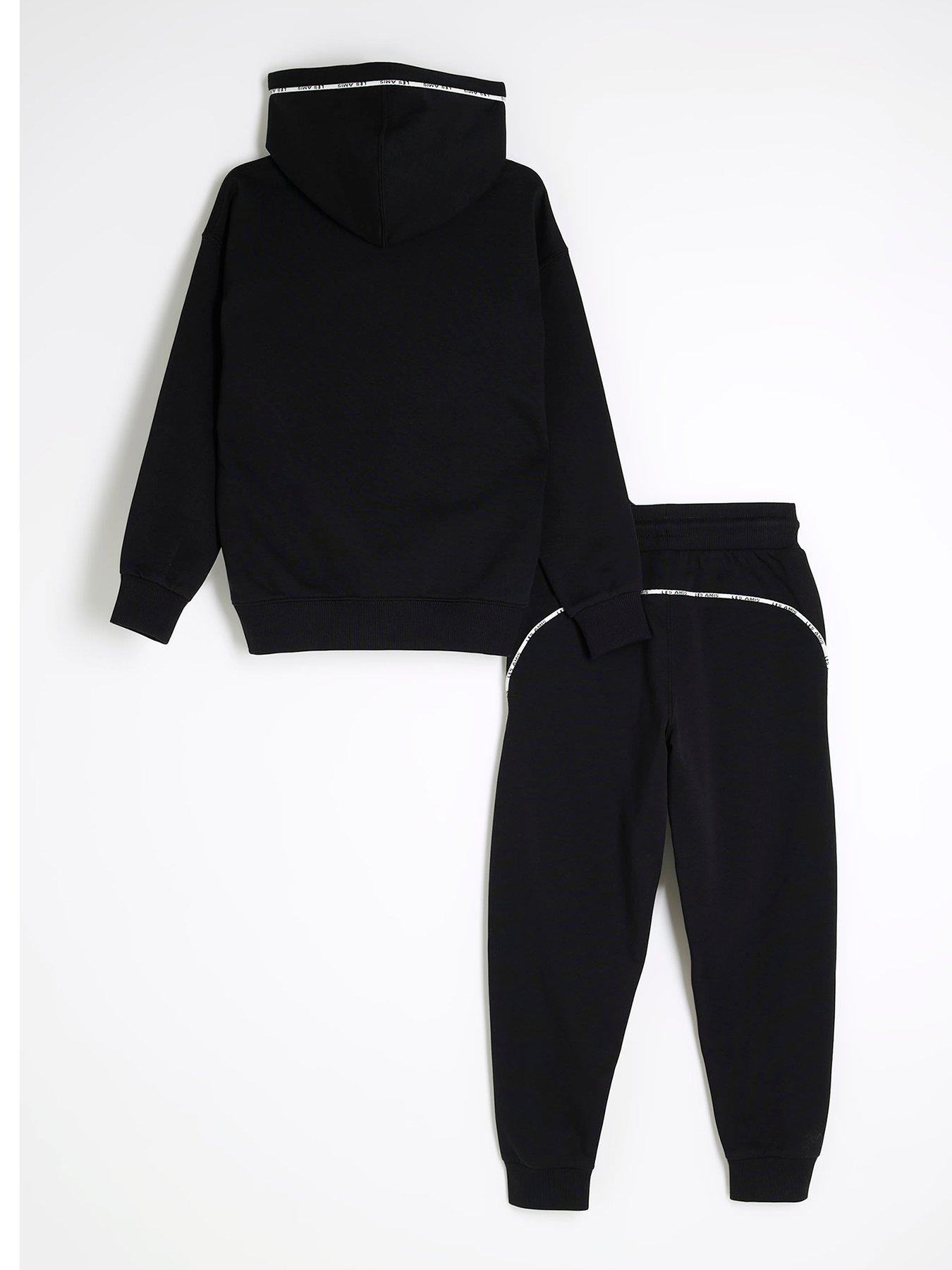  image of river-island-boys-piped-tracksuit-set-black