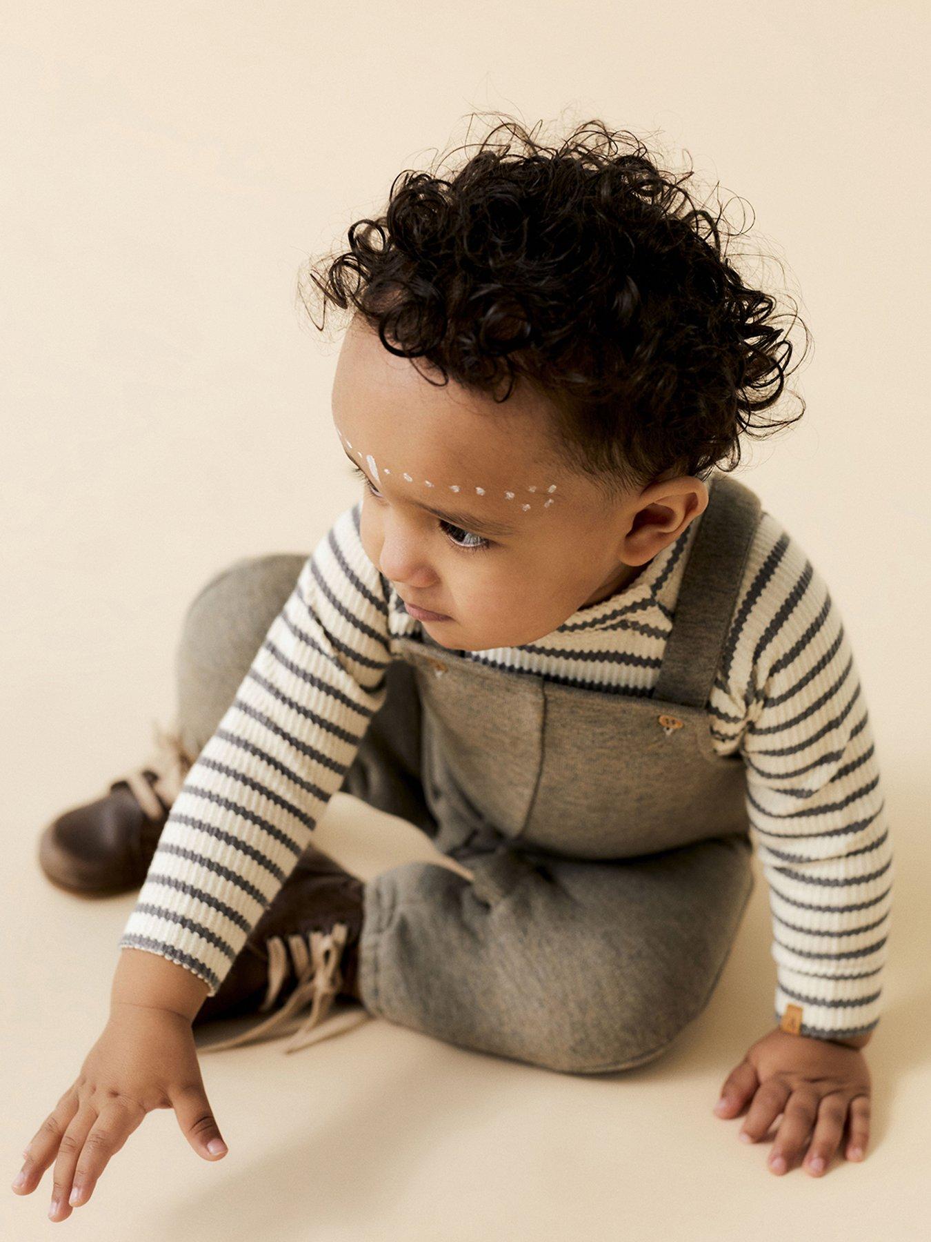  image of lil-atelier-baby-boys-long-sleeve-striped-bodysuit-turtledove-pewter