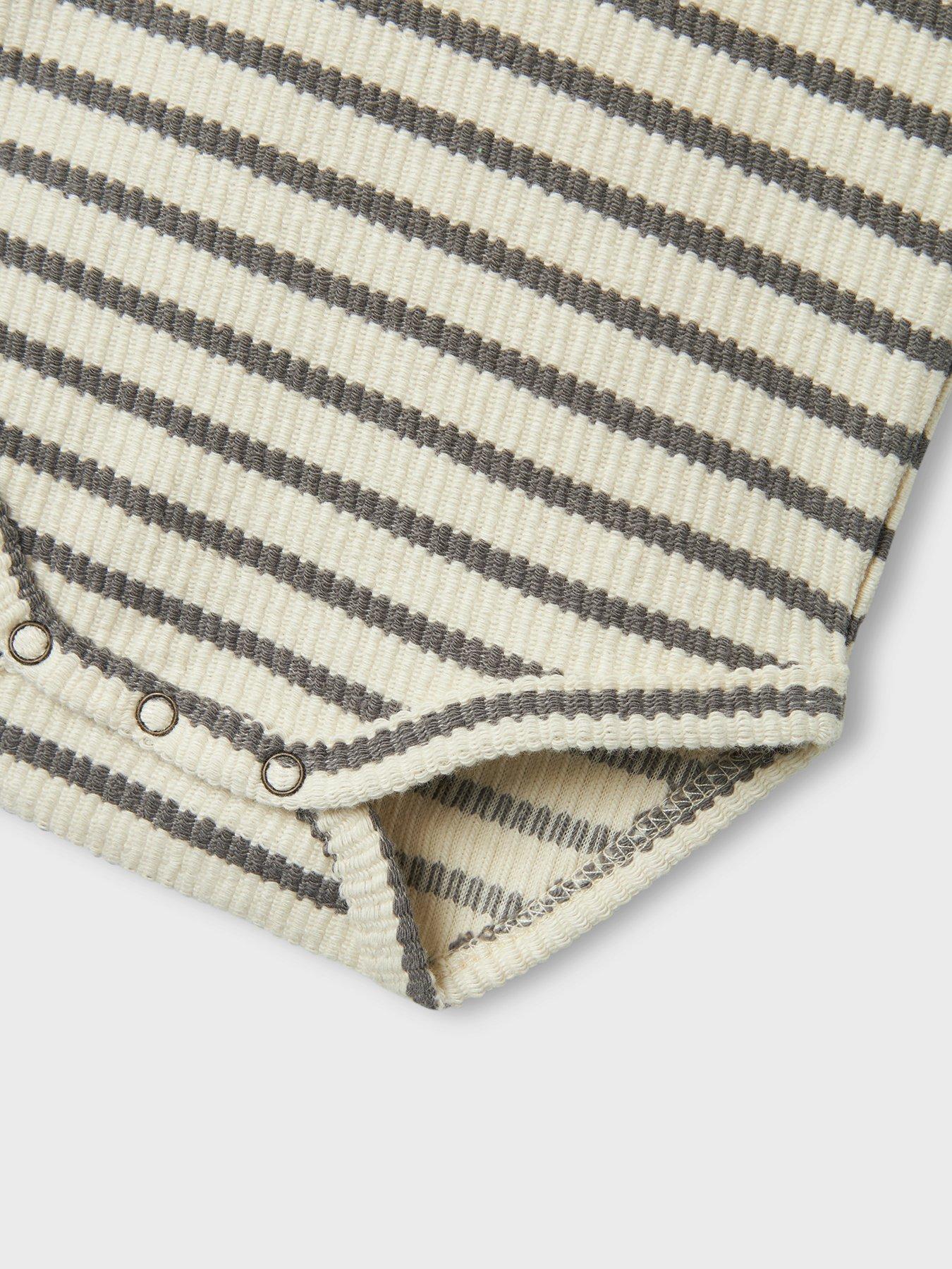 image of lil-atelier-baby-boys-long-sleeve-striped-bodysuit-turtledove-pewter