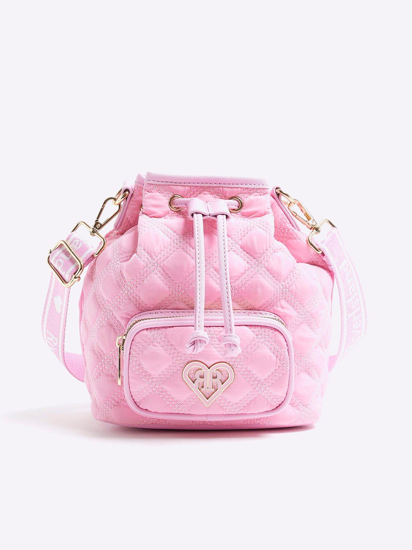 undefined Girls Nylon Bucket Bag - Pink