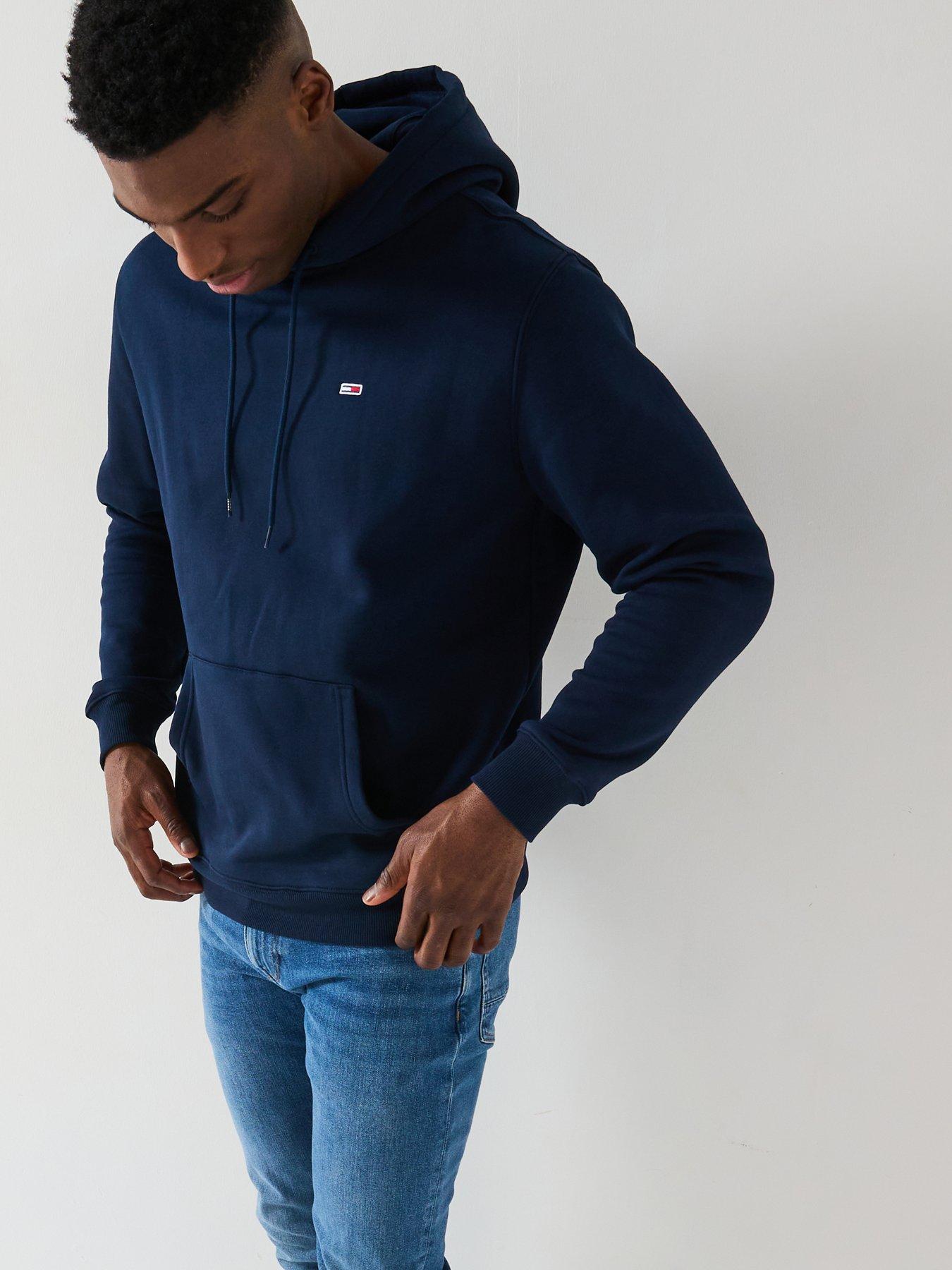 Image 1 of 5 of Tommy Jeans Regular Small Flag Hoodie - Navy