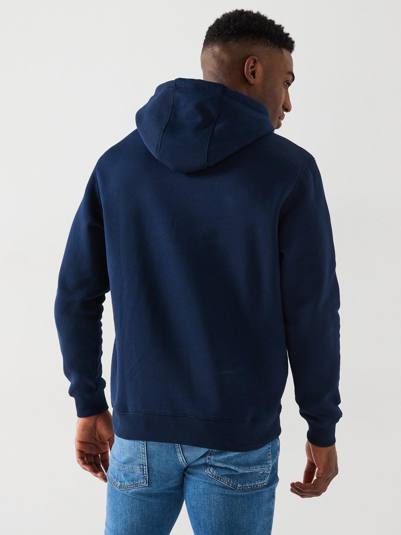 Image 2 of 5 of Tommy Jeans Regular Small Flag Hoodie - Navy