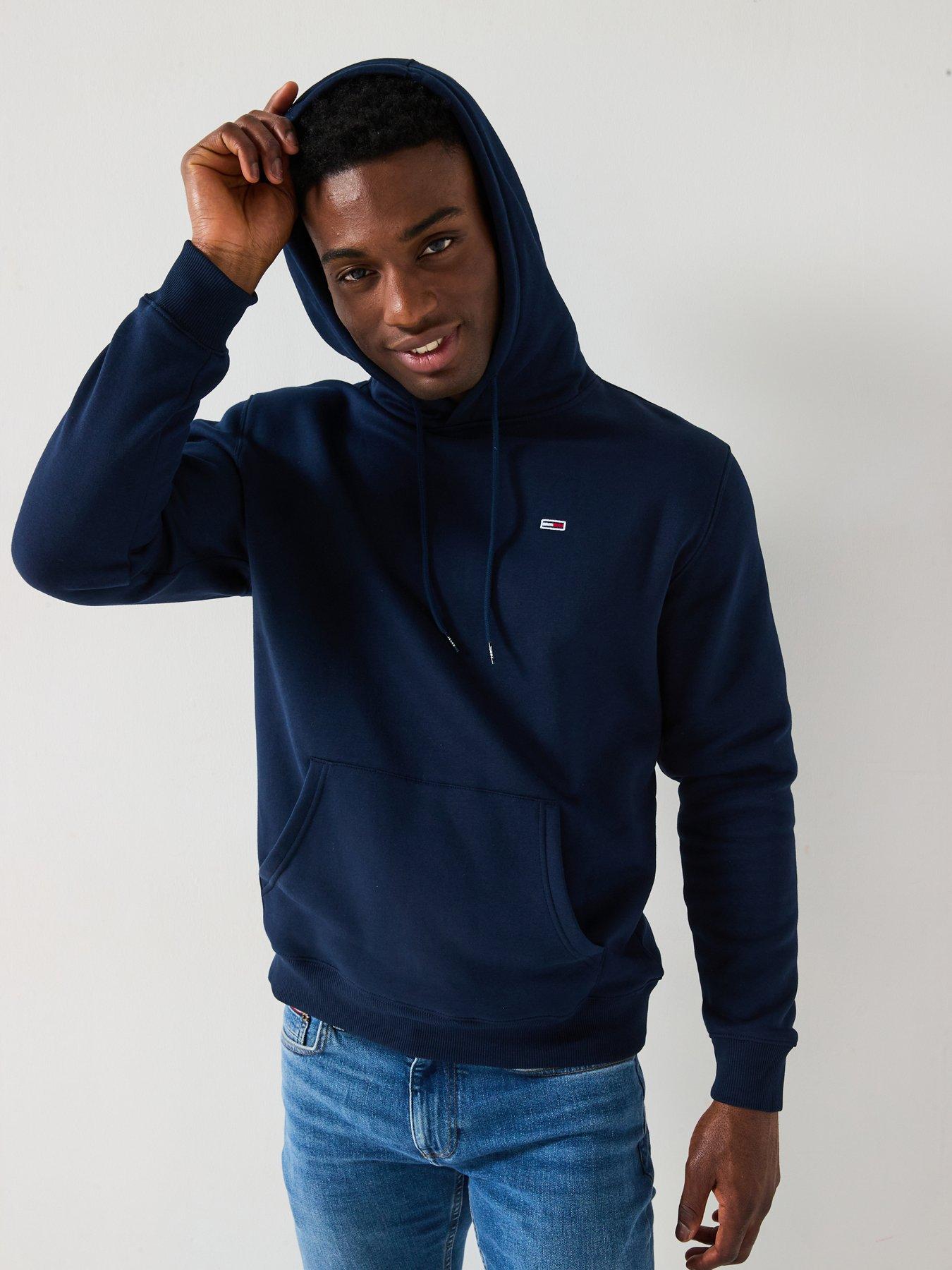 Image 4 of 5 of Tommy Jeans Regular Small Flag Hoodie - Navy