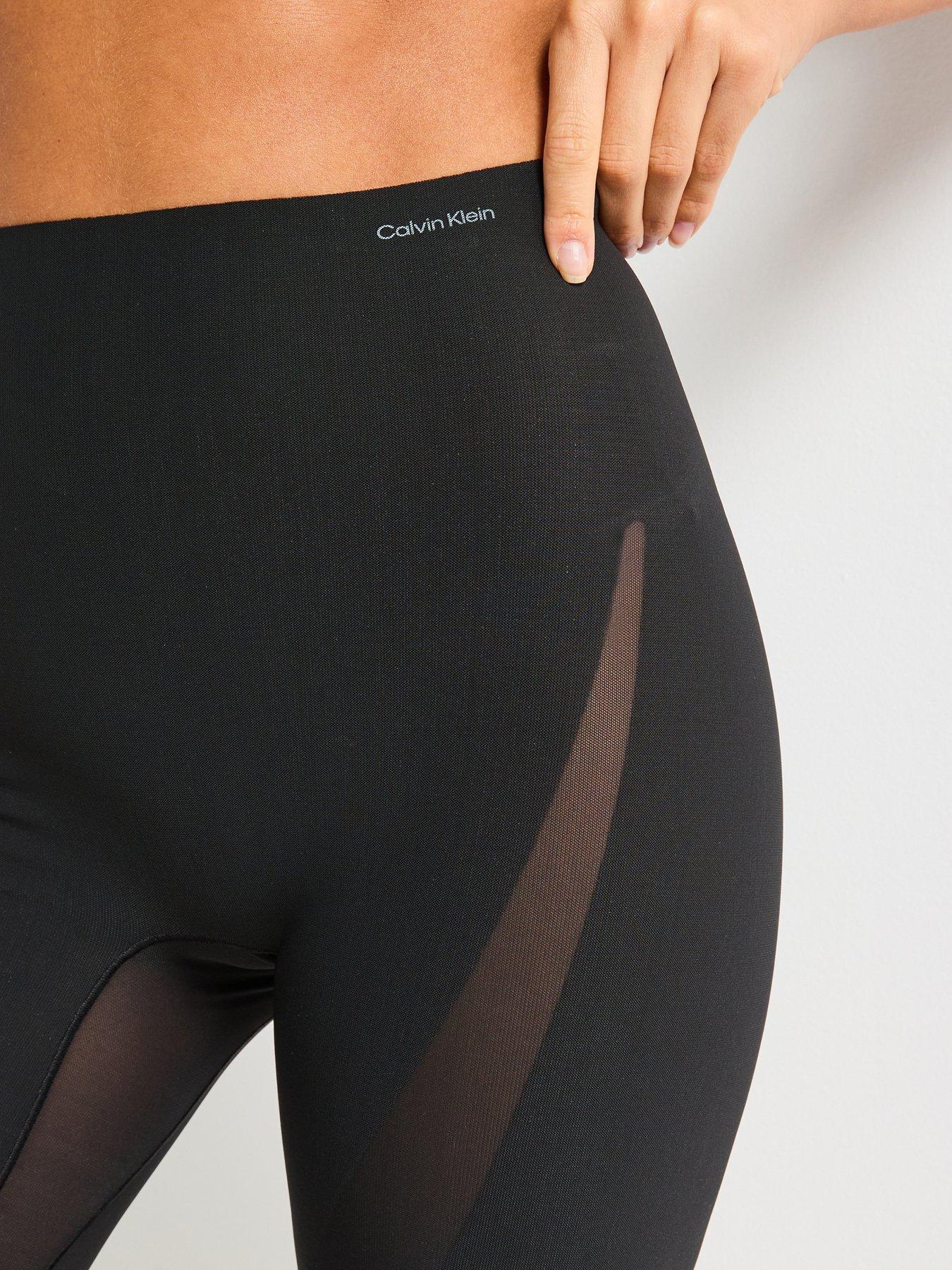 Image 4 of 6 of Calvin Klein Sculpted Shapewear Stay Put Mesh Shorts - Black