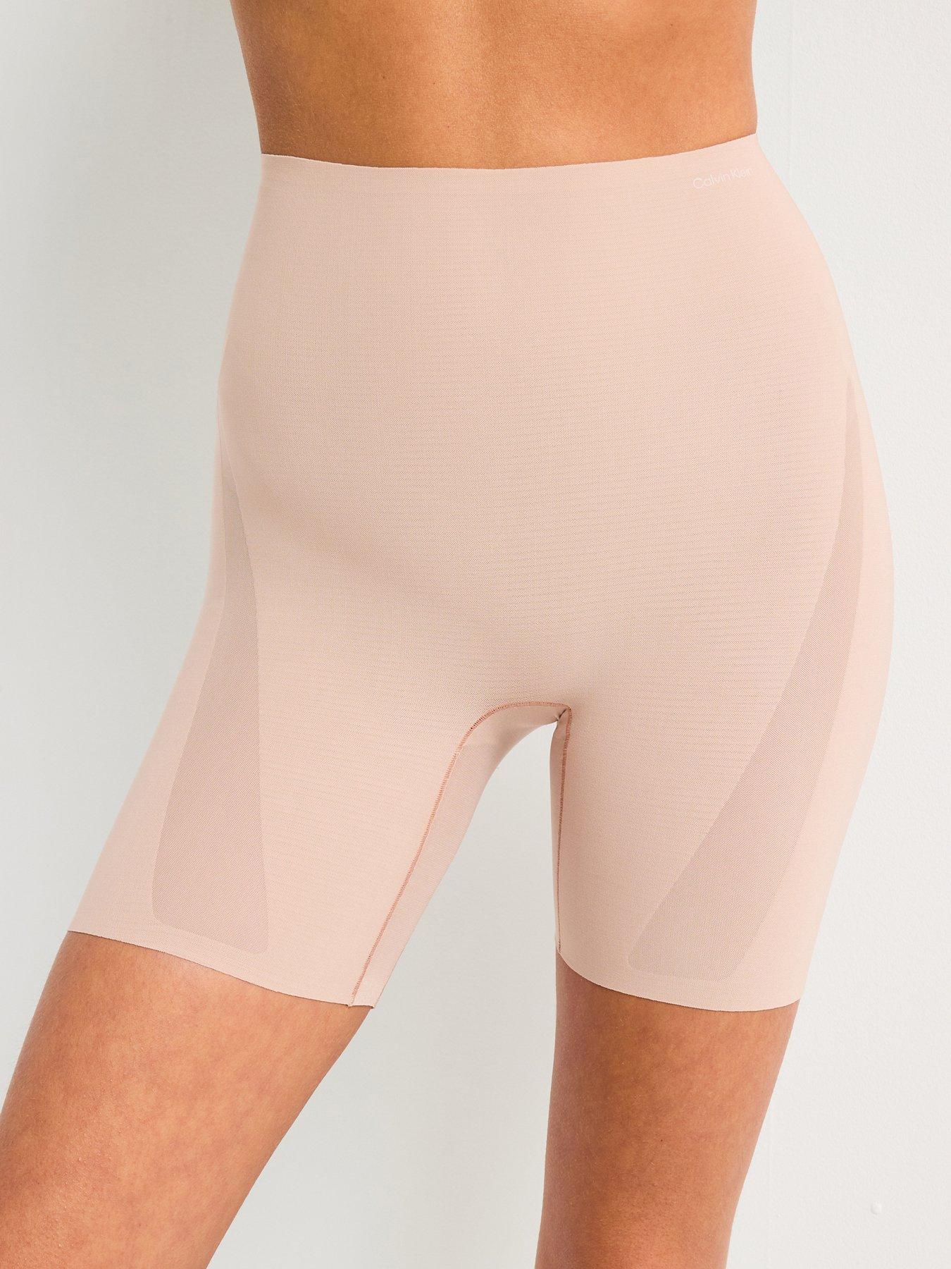 Calvin Klein Stay Put Mesh Sculpted Shapewear Shorts - Beige