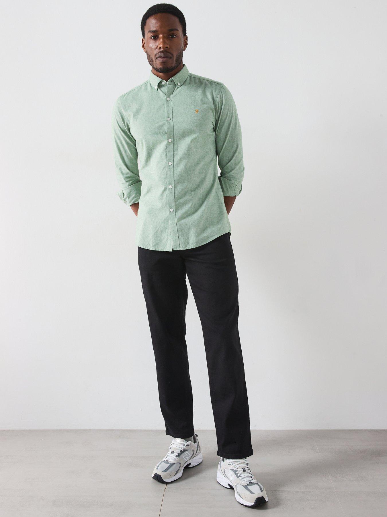  image of farah-norwood-regular-fit-jeans-black
