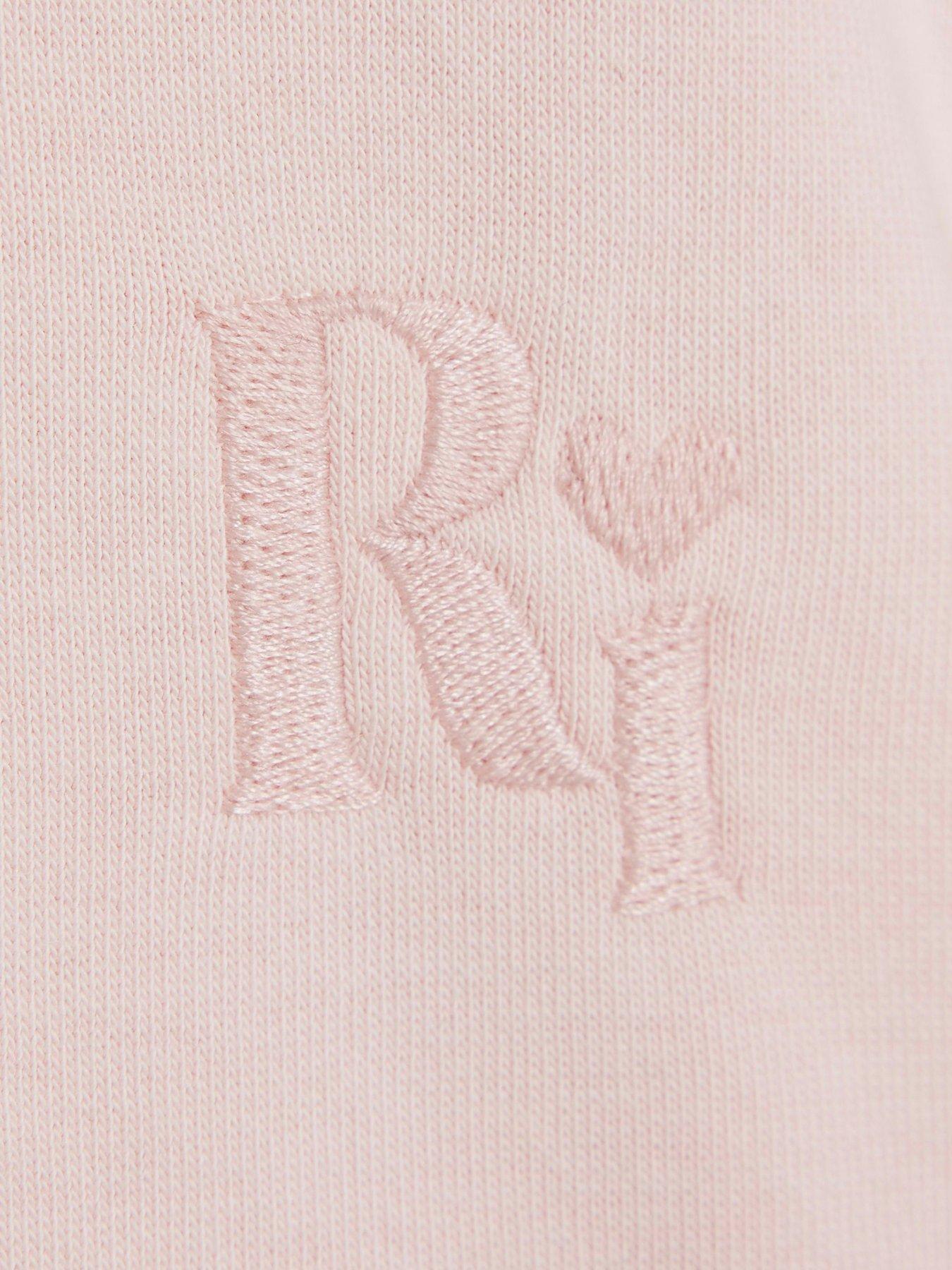  image of river-island-mini-mini-girls-long-sleeve-sweatshirt-set-pink