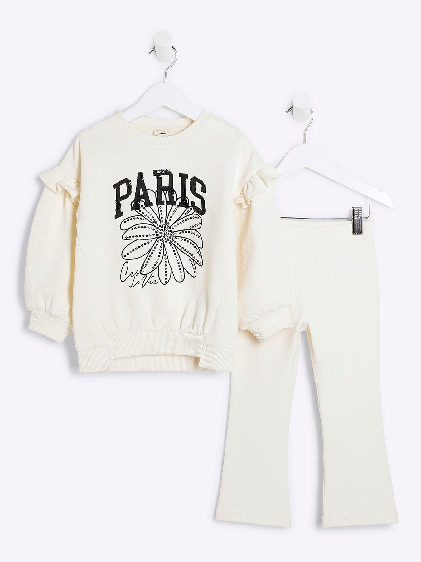 river-island-mini-mini-girls-paris-flower-sweatshirt-set-cream