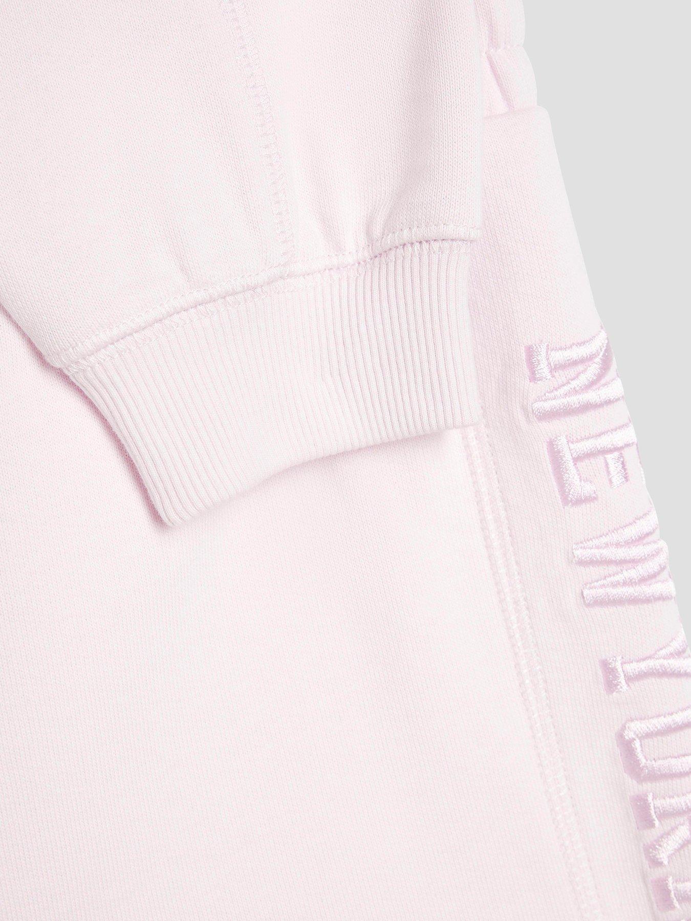  image of river-island-girls-zipped-hoodie-and-shorts-set-light-pink