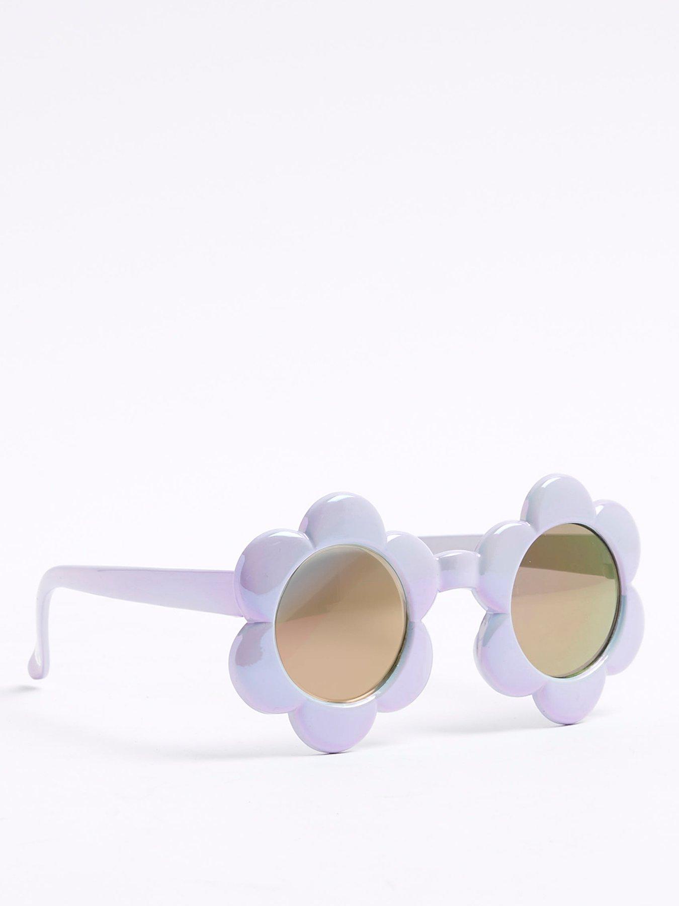  image of river-island-mini-mini-girls-bubble-flower-sunglasses-purple