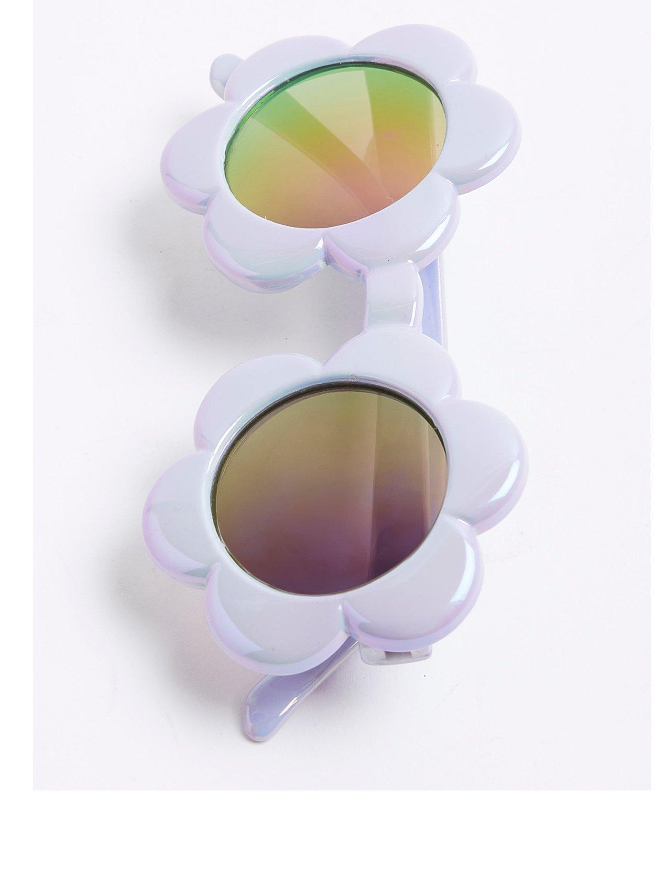  image of river-island-mini-mini-girls-bubble-flower-sunglasses-purple