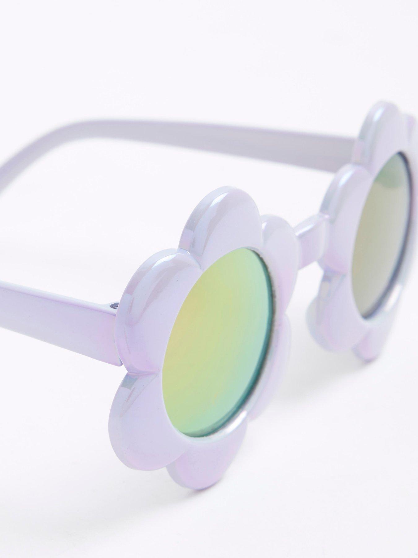  image of river-island-mini-mini-girls-bubble-flower-sunglasses-purple