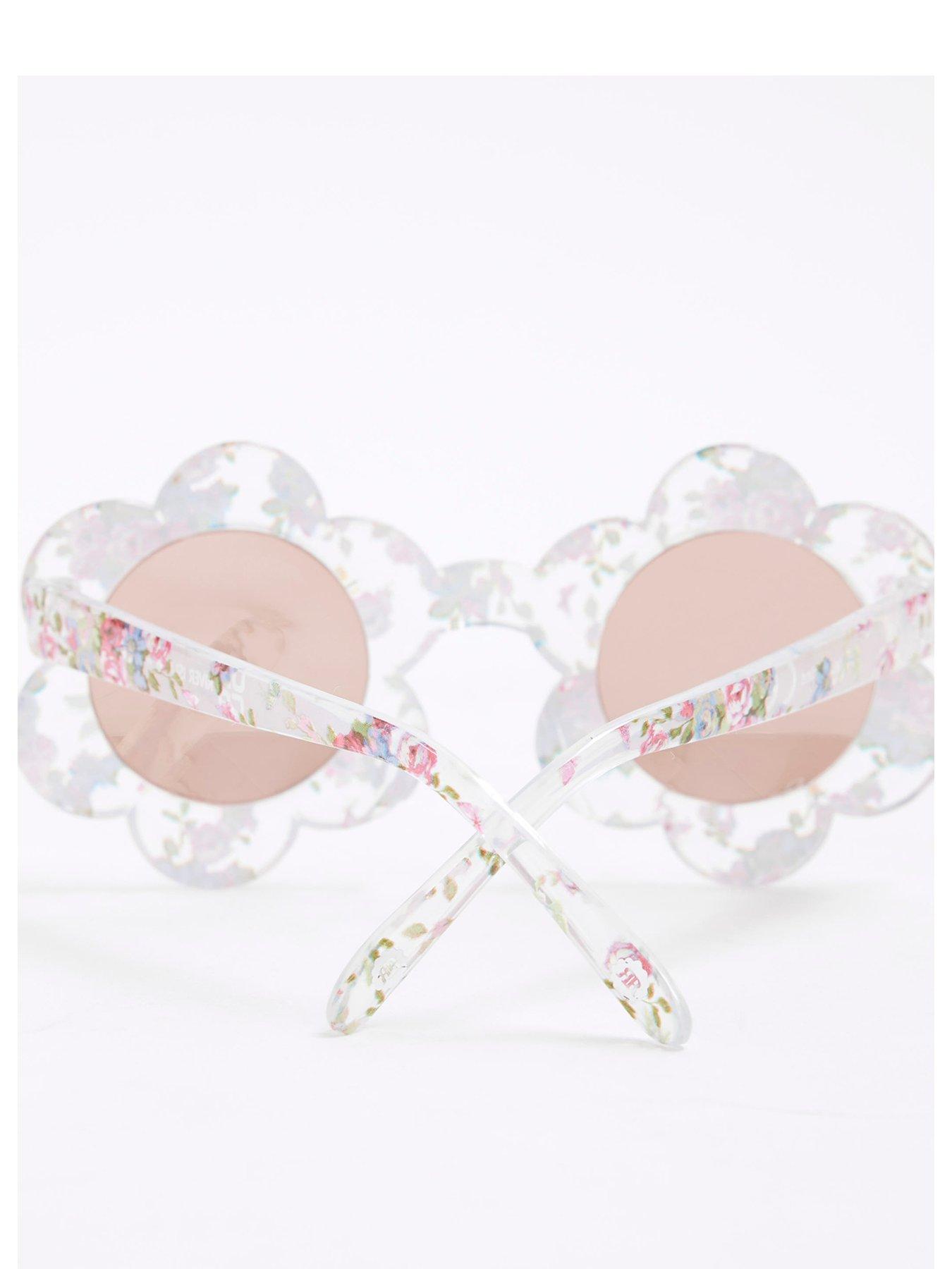  image of river-island-mini-mini-girls-ditsy-floral-sunglasses-white