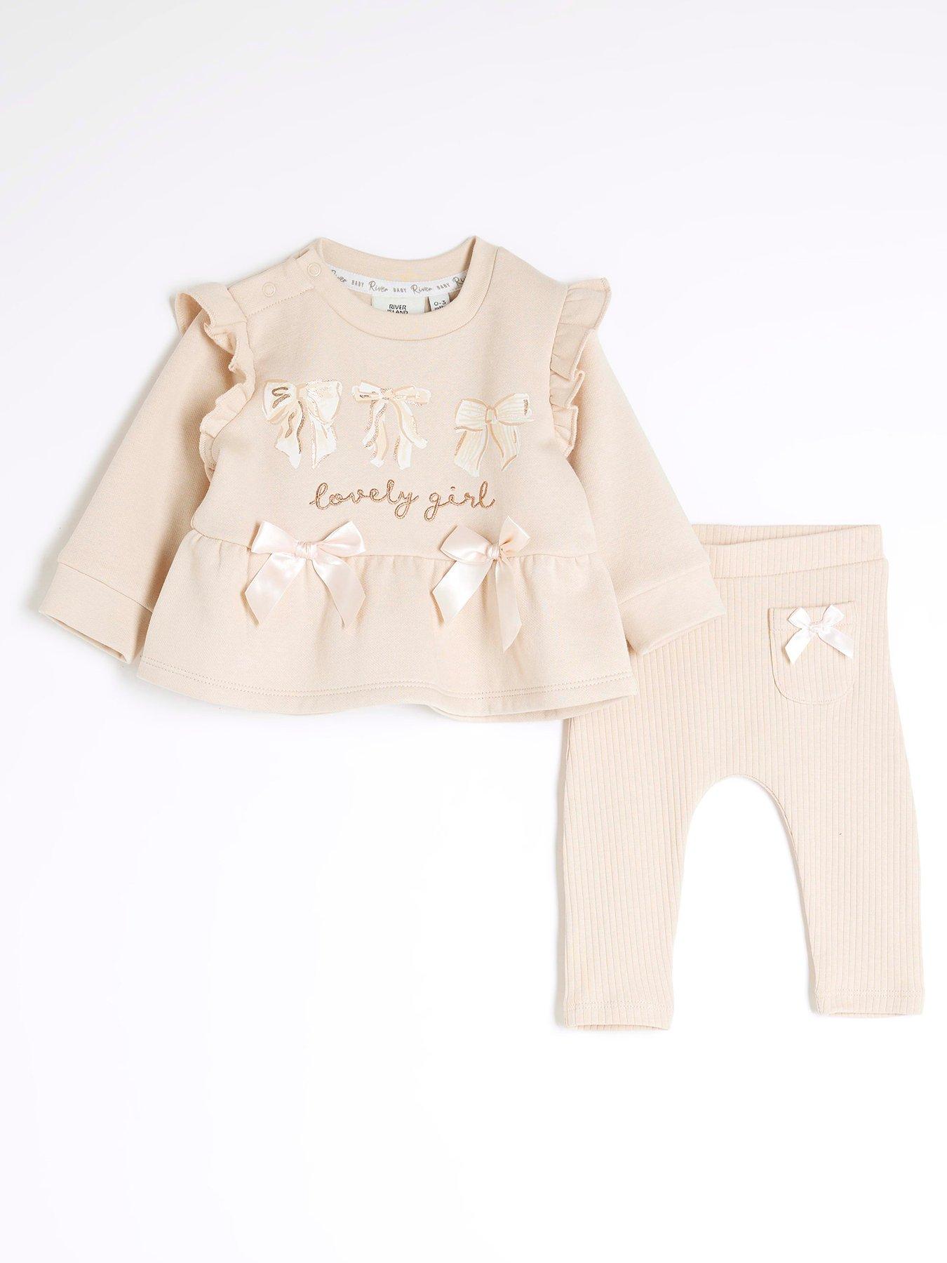 river-island-baby-baby-girls-peplum-sweatshirt-set-beige