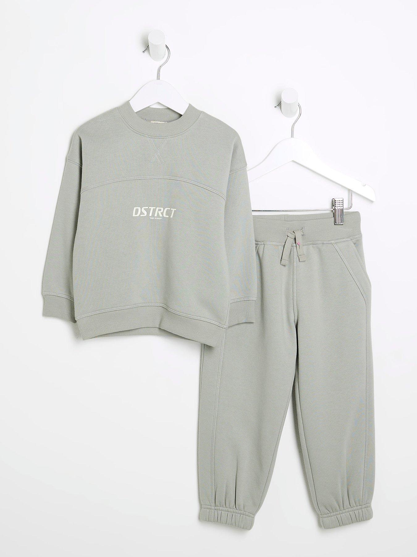 undefined Mini Boys District Sweatshirt Set - Khaki