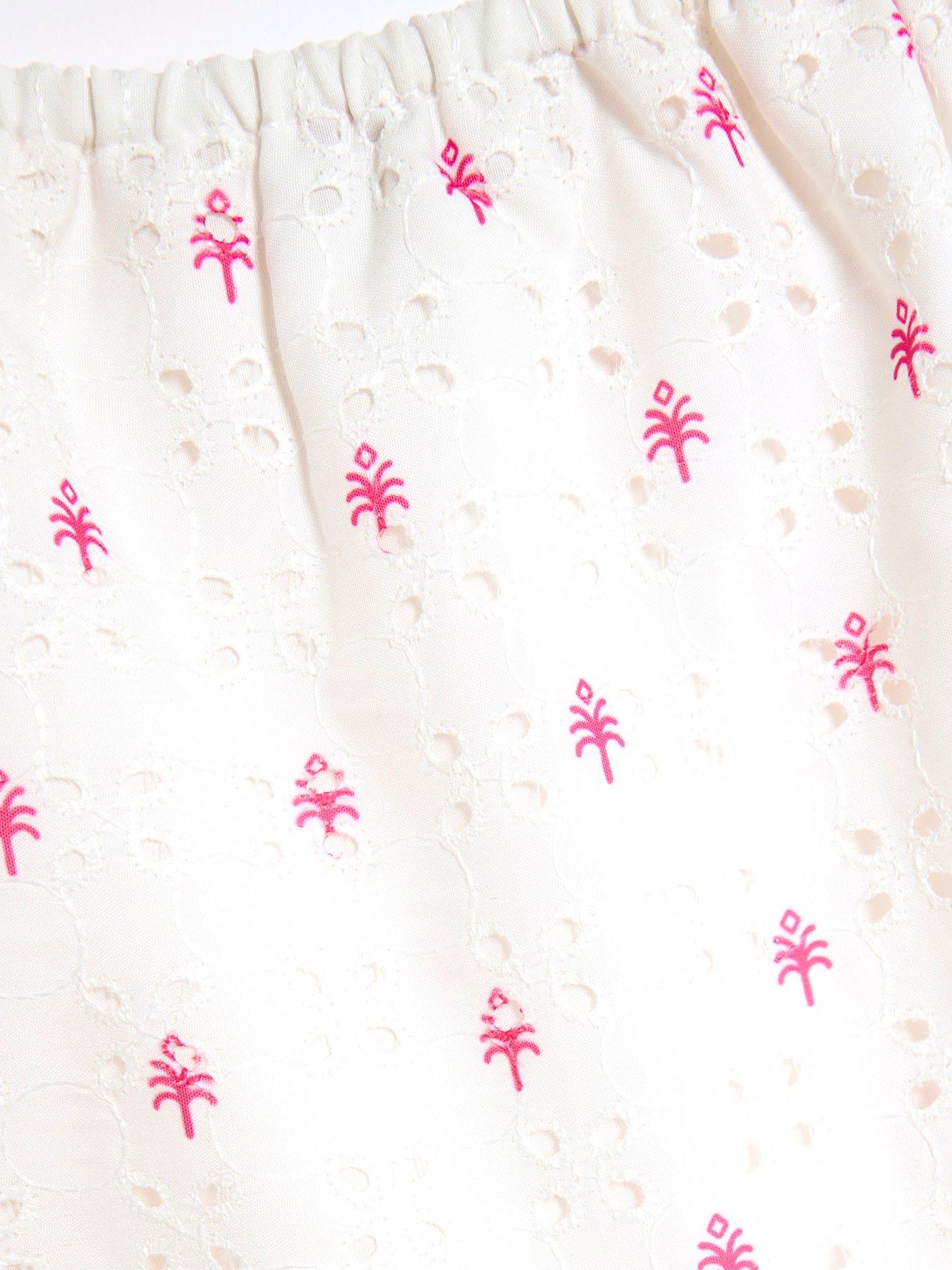  image of river-island-girls-tropical-palm-beach-jumpsuit-cream