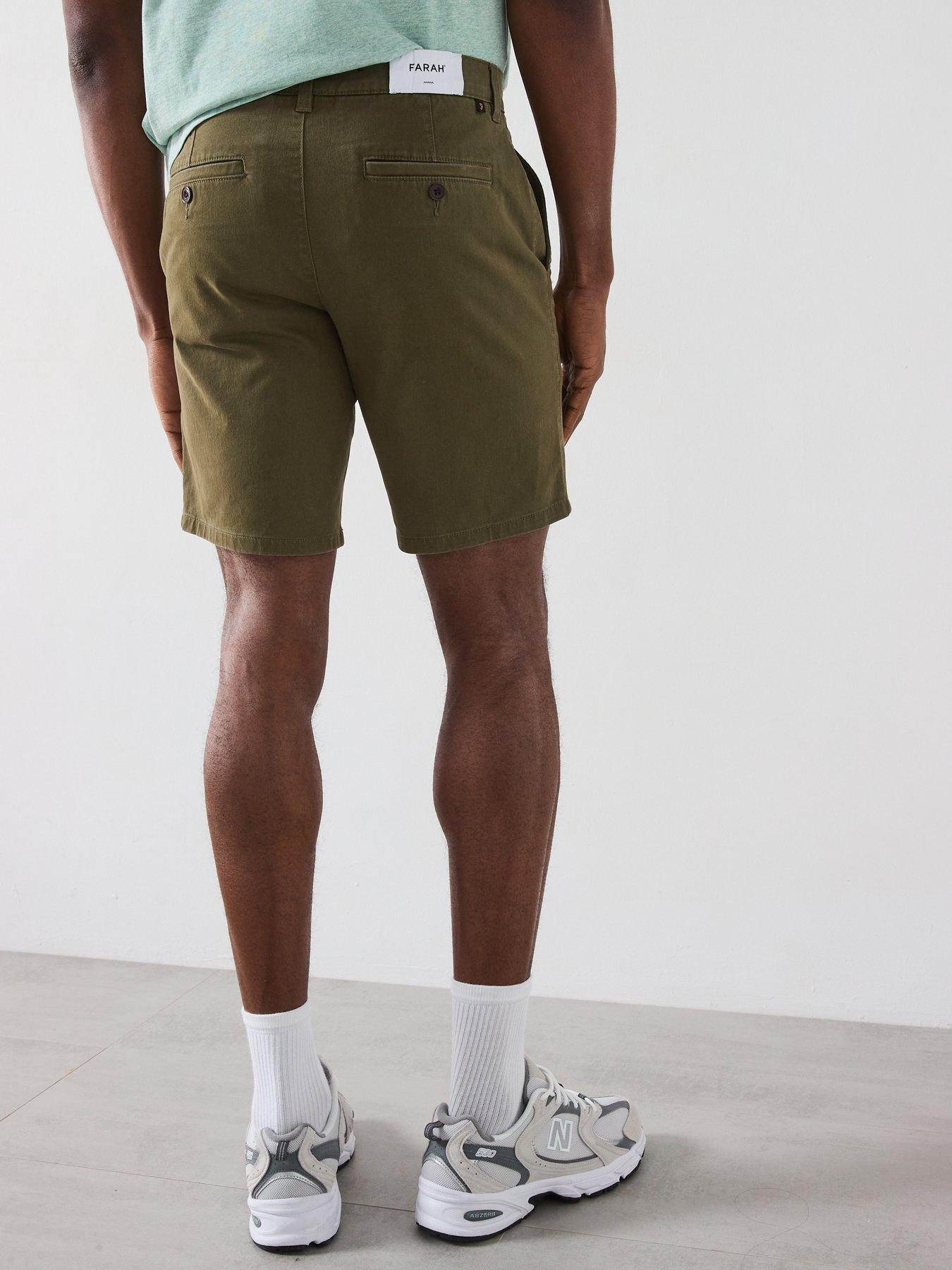  image of farah-hawk-twill-shorts-khaki