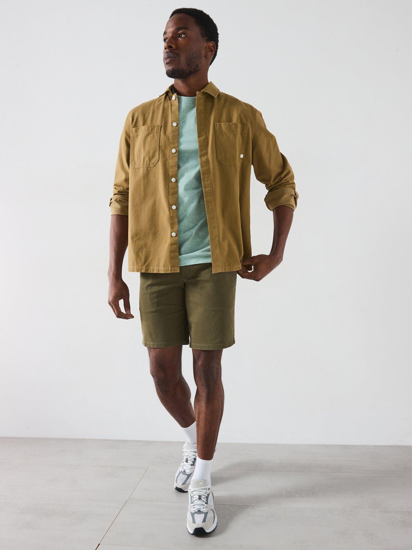  image of farah-hawk-twill-shorts-khaki