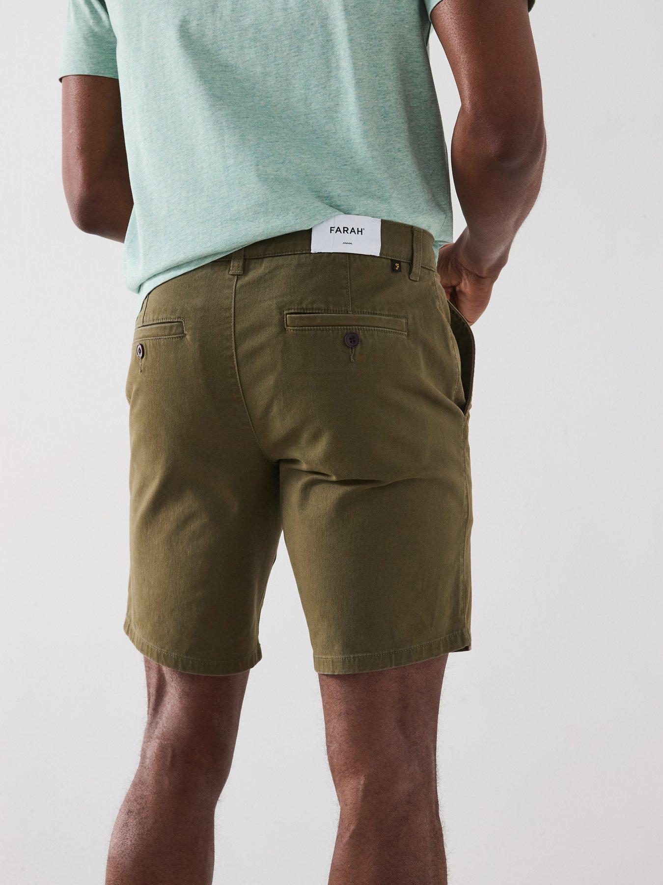  image of farah-hawk-twill-shorts-khaki