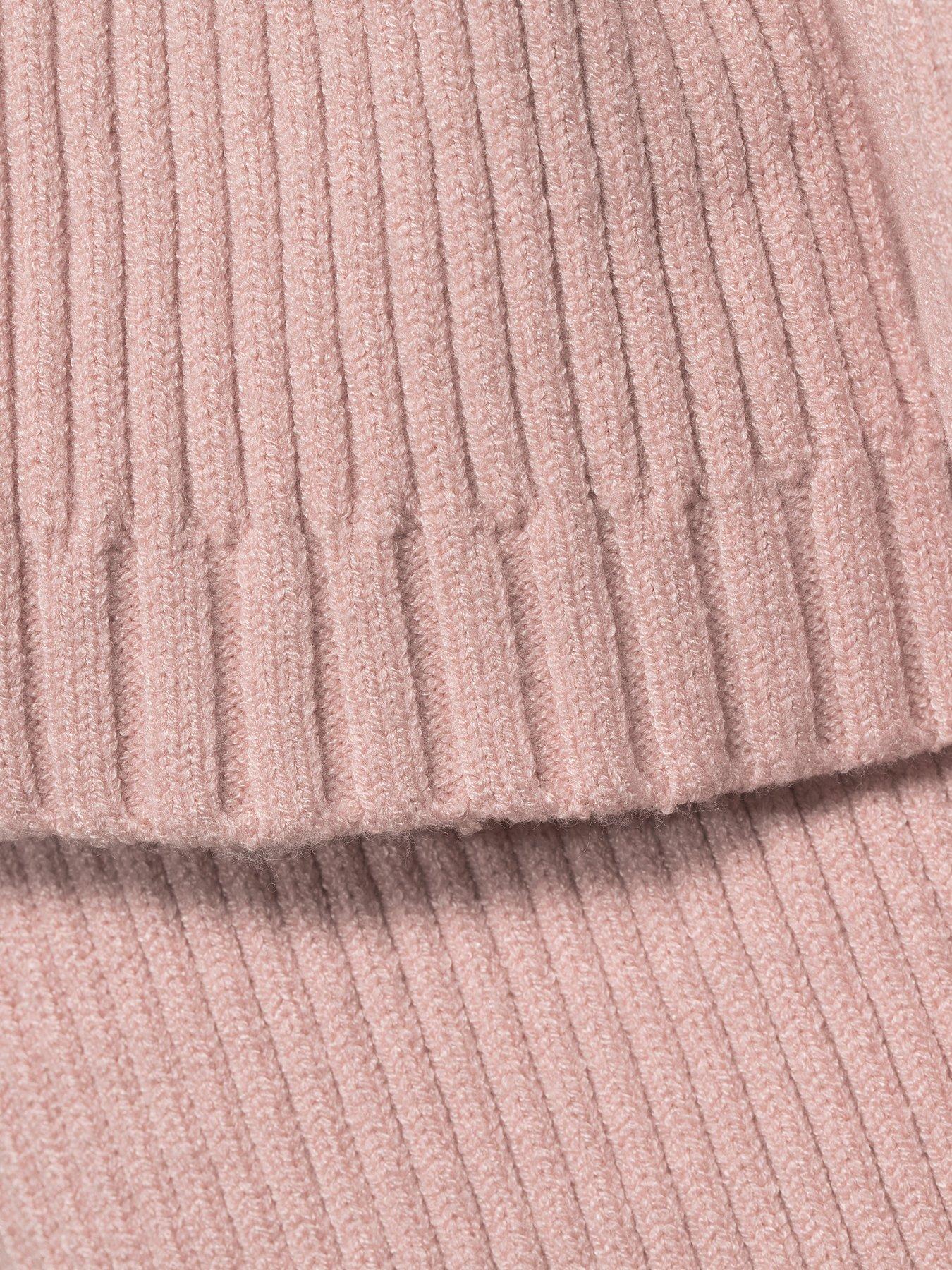  image of river-island-girls-ribbed-cut-out-shoulder-top-set-pink