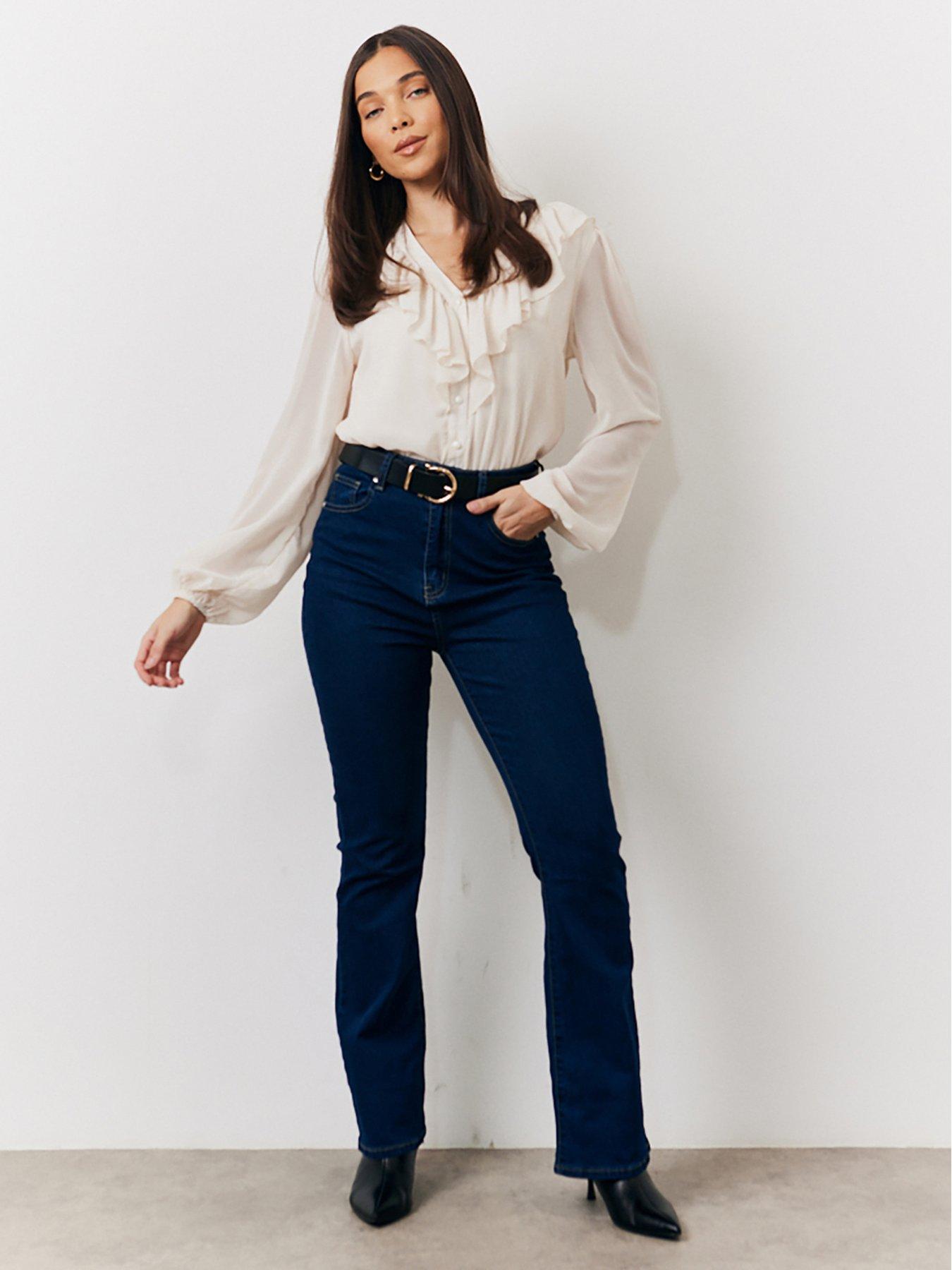  image of in-the-style-button-frill-bodysuit-cream